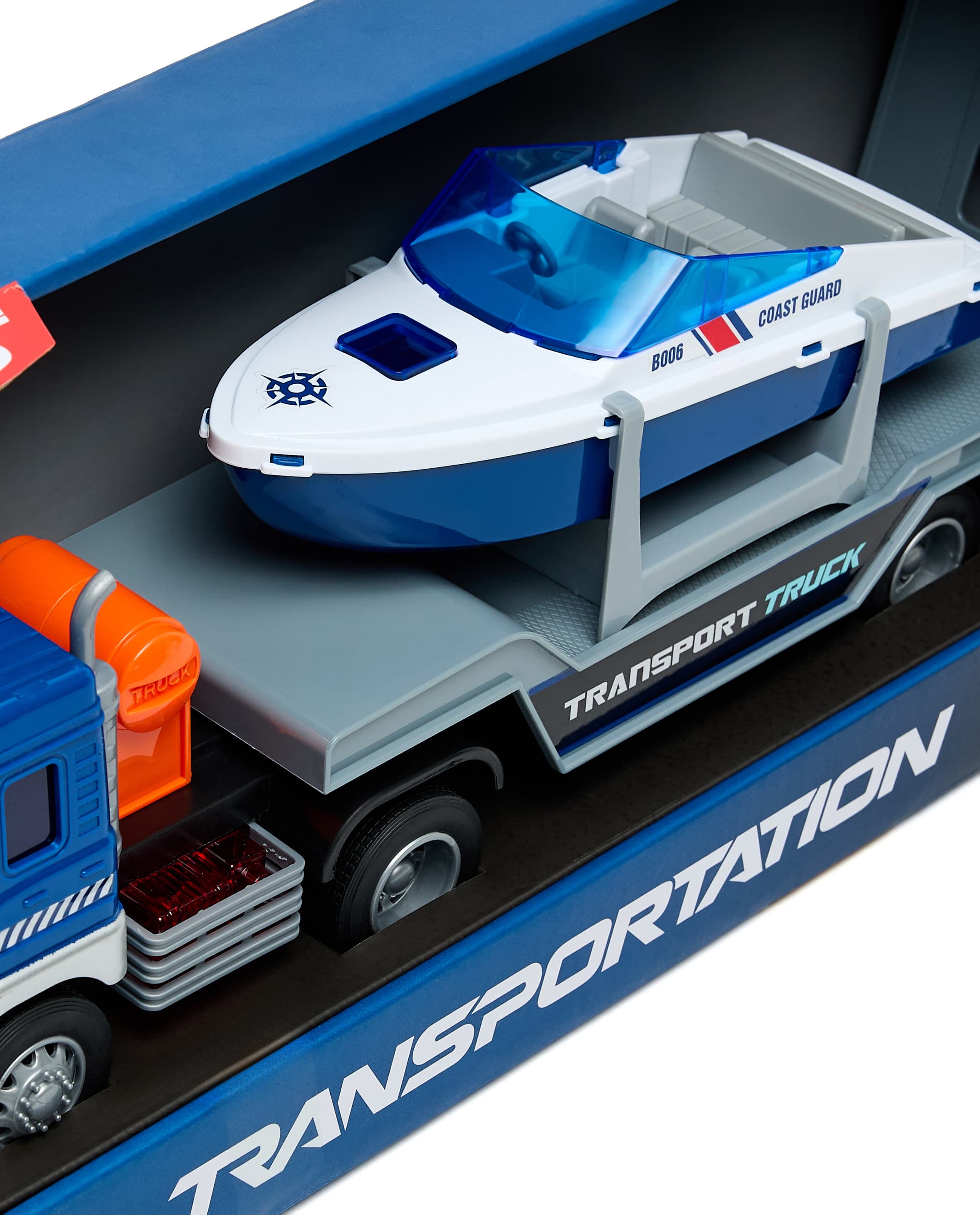 1:16 Friction Trailer with Boat with Light & Sound Multicolor thumbnail 5