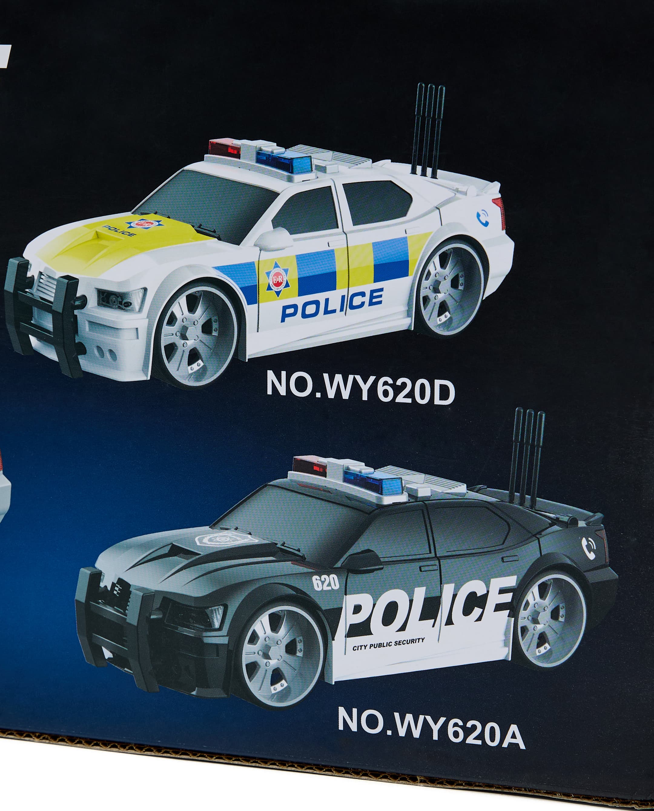 1:16 Friction Police Car with Light & Sound Black thumbnail 5