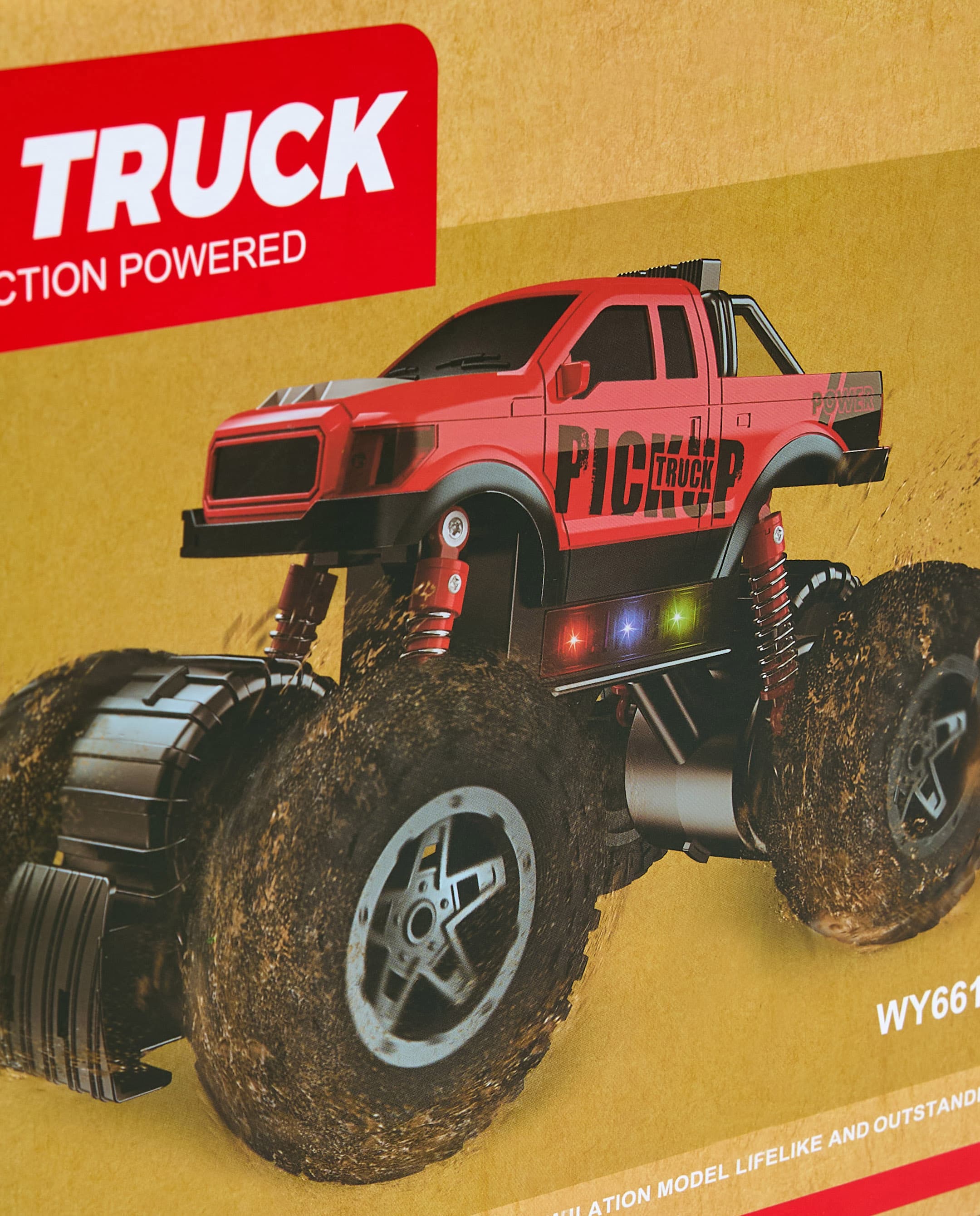 4 Wd Friction Monster Truck with Light & Sound Red thumbnail 5