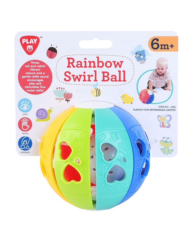 Play-Go Rainbow Swirl Ball Baby Activity Toy thumbnail 2