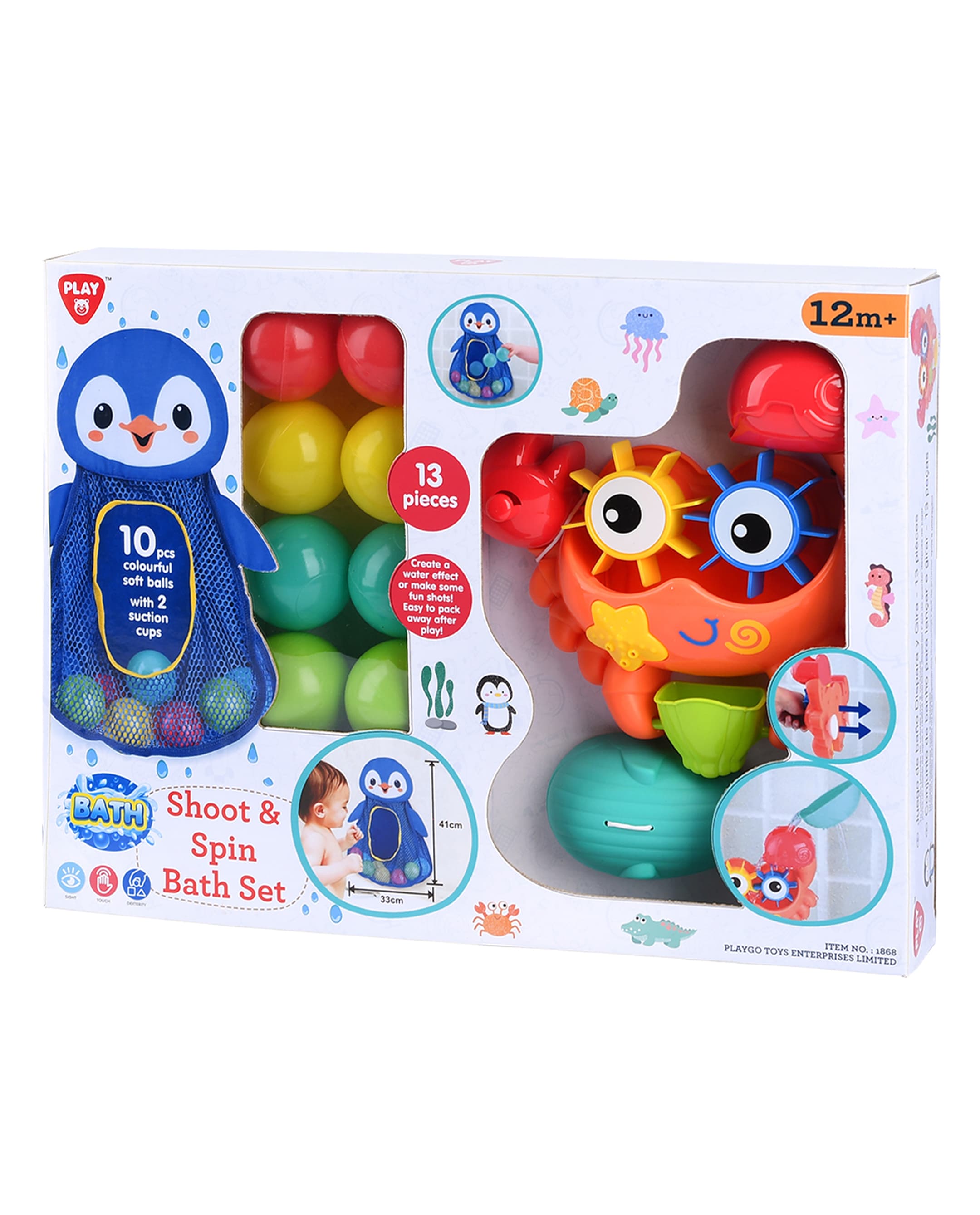 Play-Go Shoot & Spin Bath Toy Set For Kids