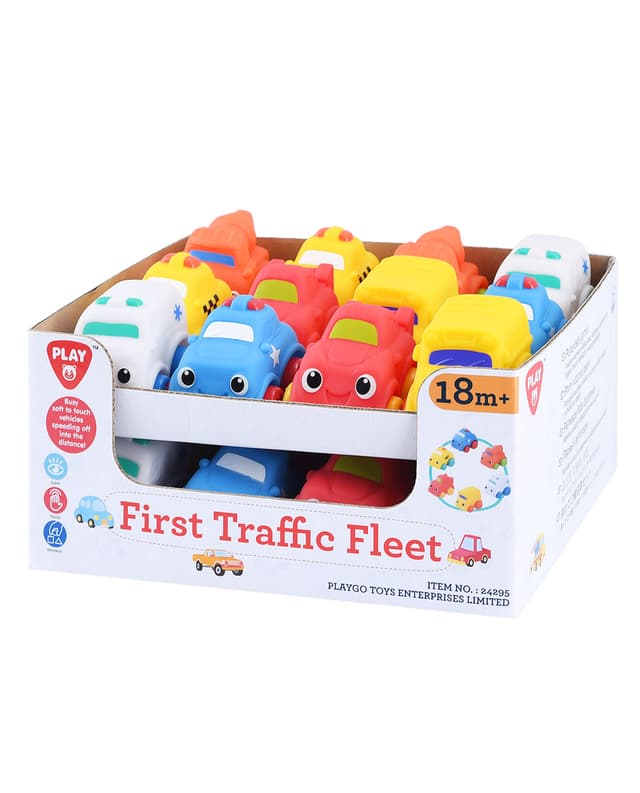 Play-Go First Traffic Fleet Vehicle Playset thumbnail 2