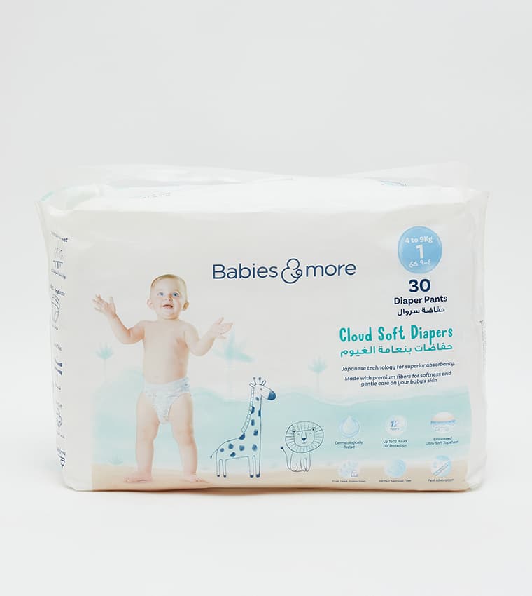 Babies & More 30-Piece Diaper Pants Size 3 Cloud Soft Diapers