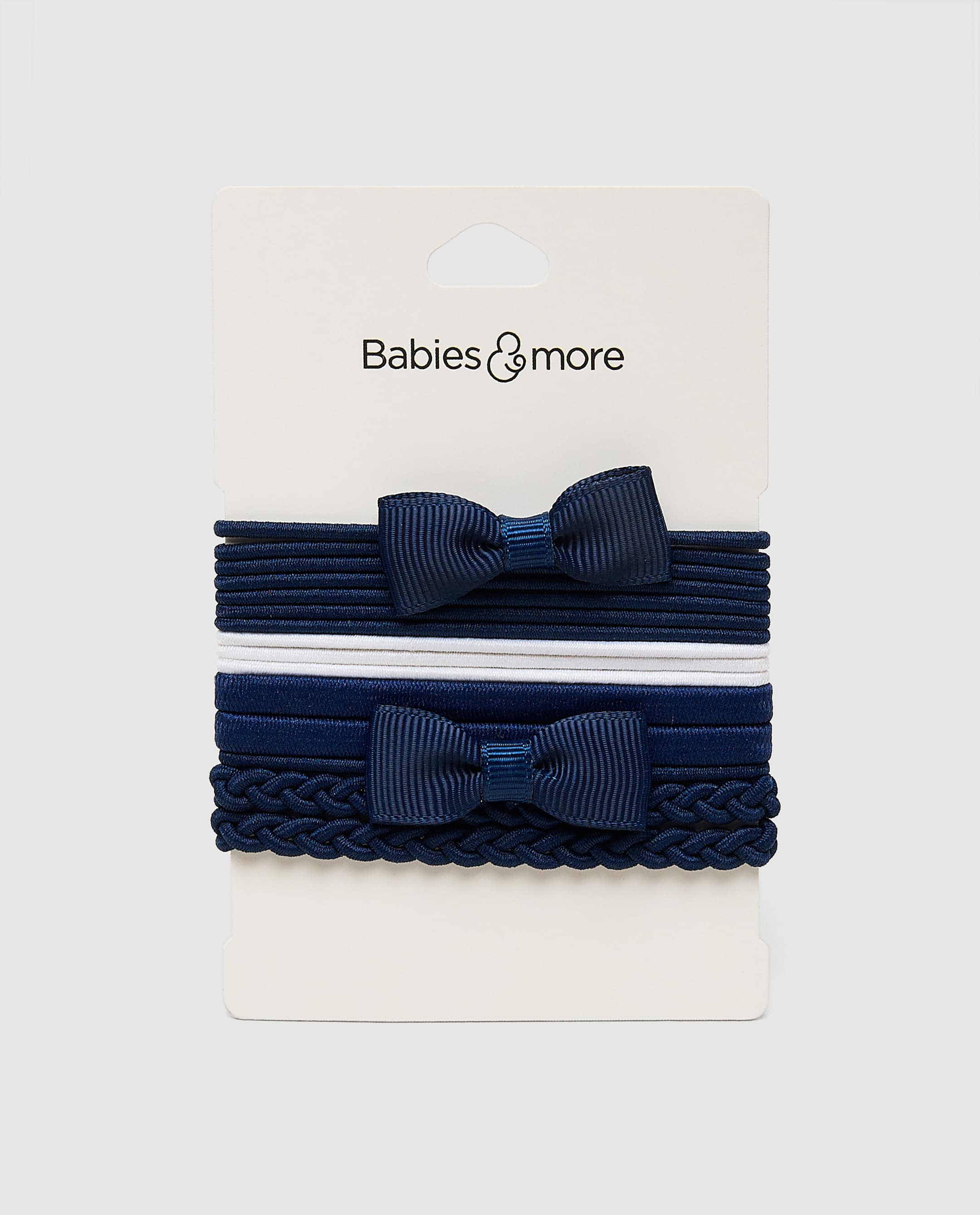 Bow Hair Tie Multipack 1,Navy