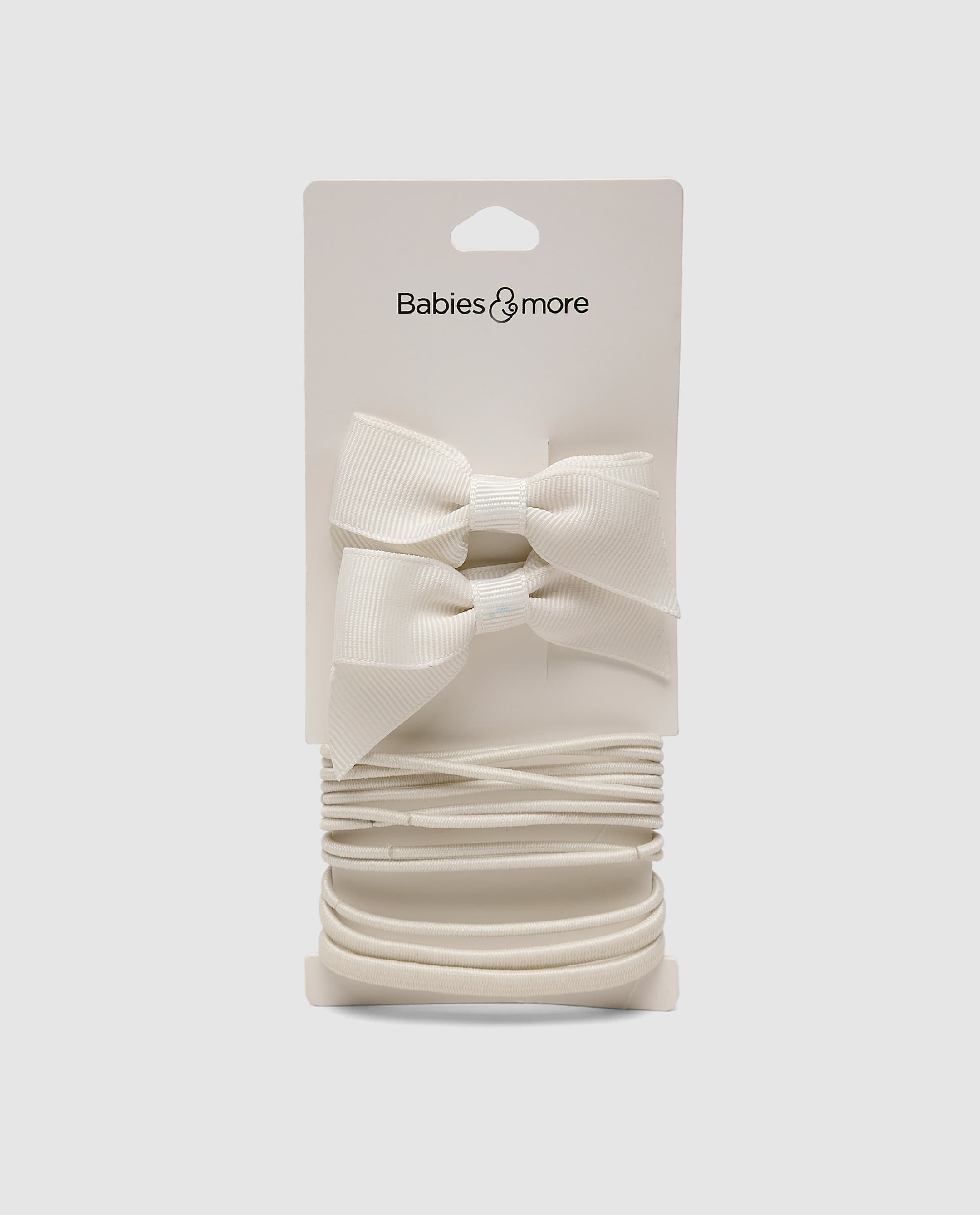Bow Hair Tie Multipack 2,Off-White