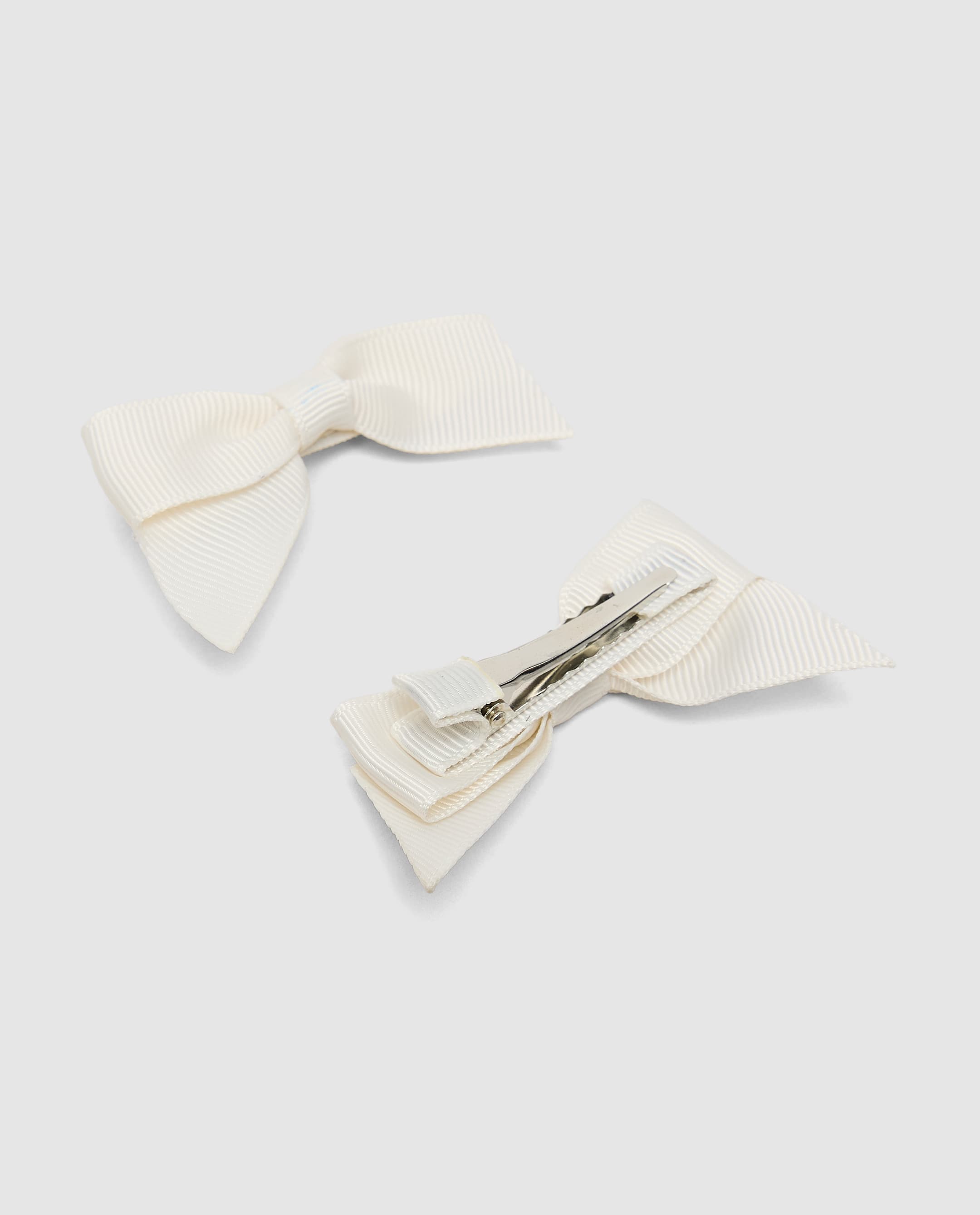 Bow Hair Tie Multipack 2,Off-White thumbnail 3