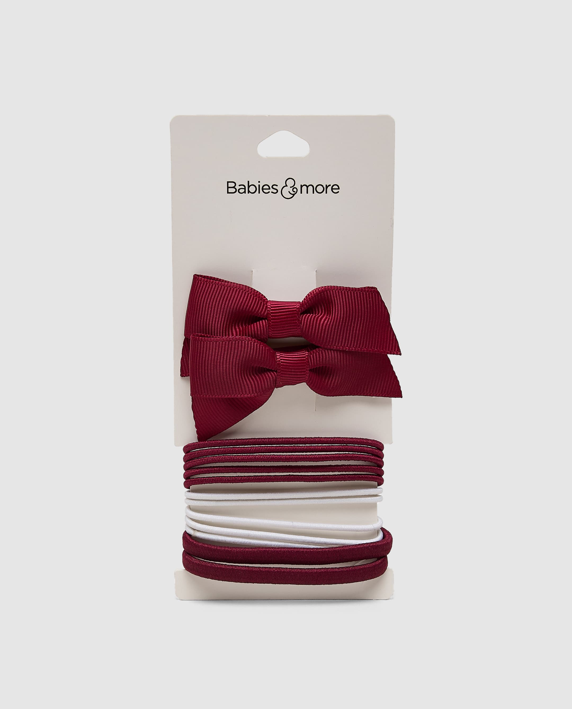Bow Hair Tie Multipack 2,Burgundy