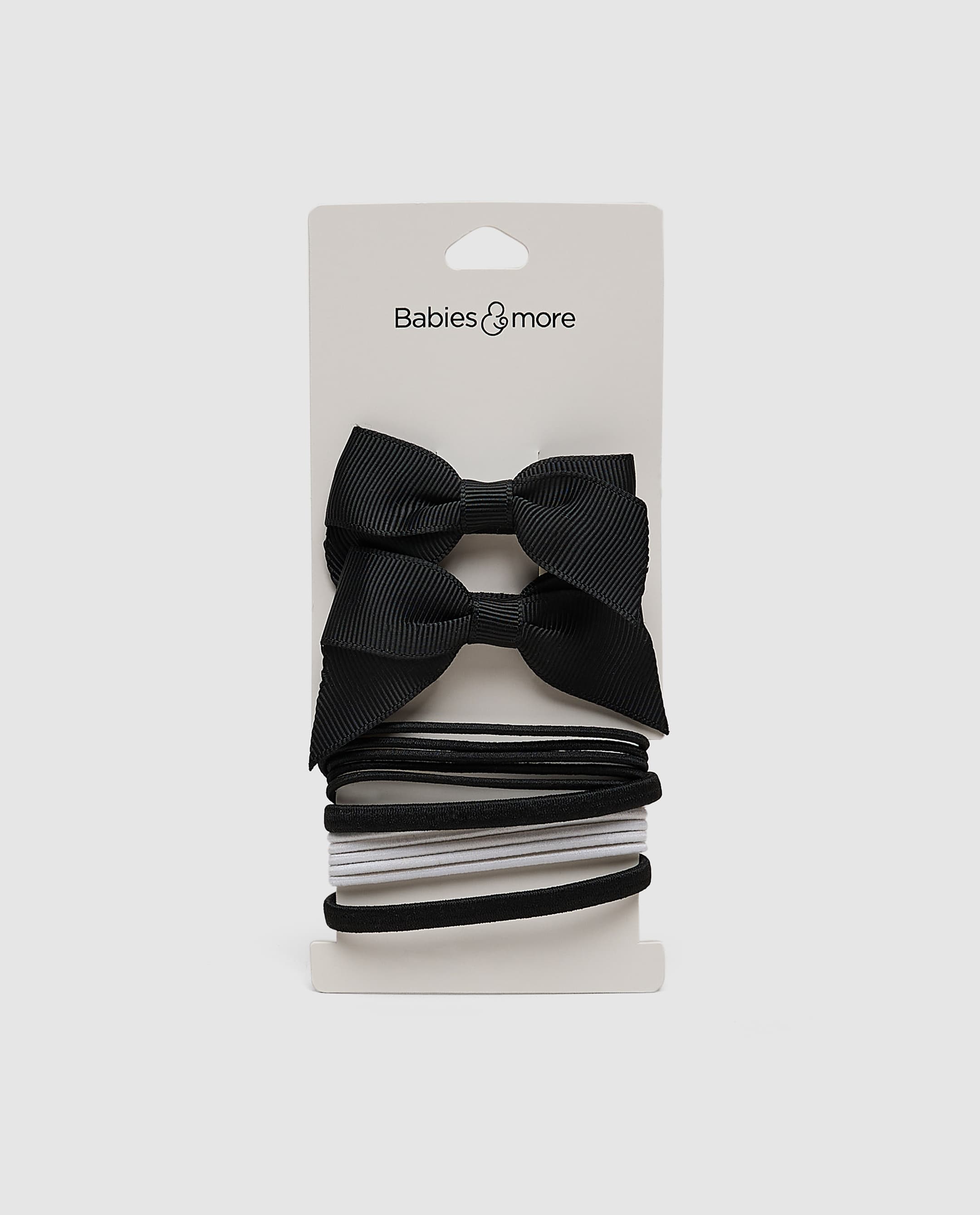 Bow Hair Tie Multipack 2,Black
