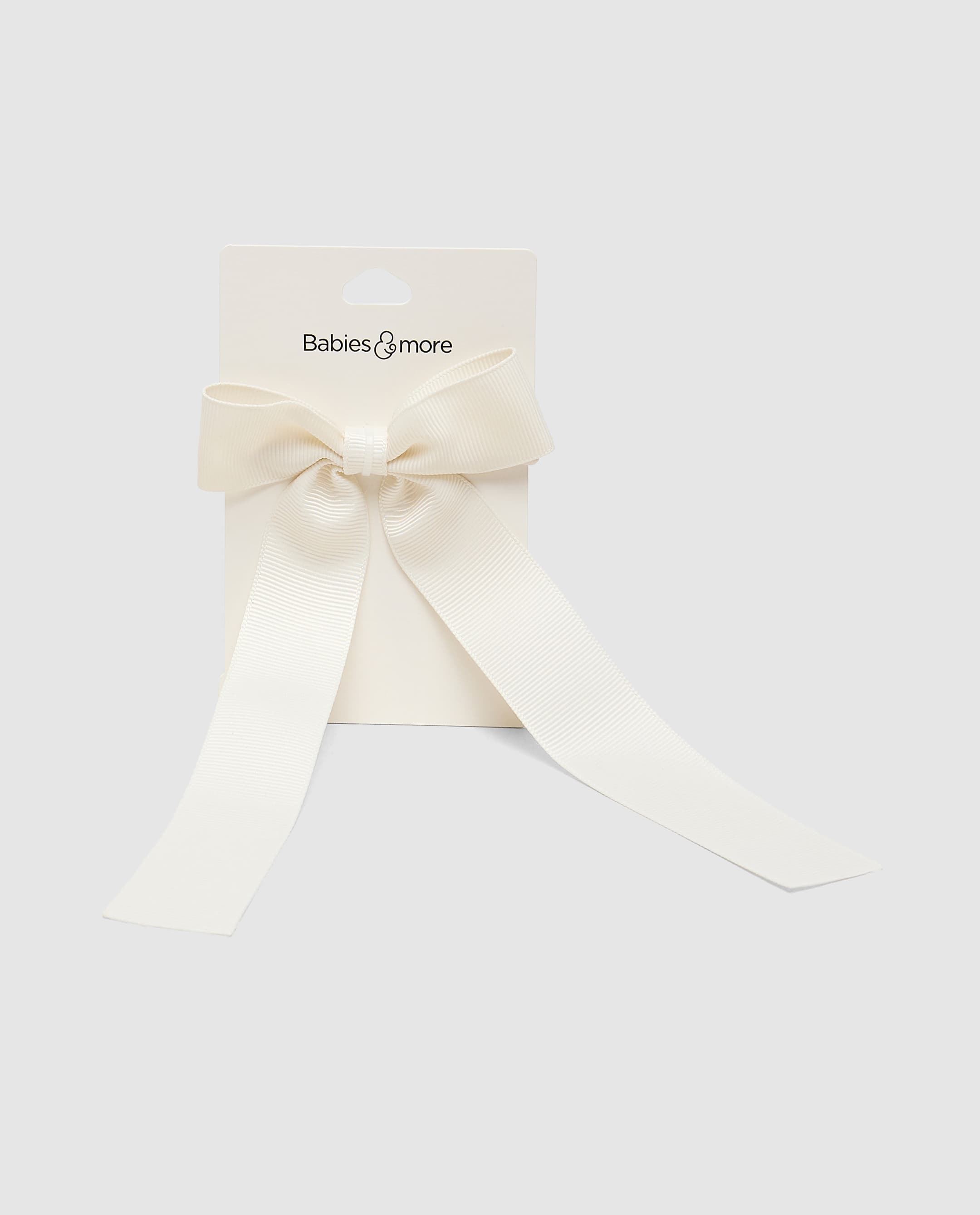 Check Bow Hair Tie ,Off-White