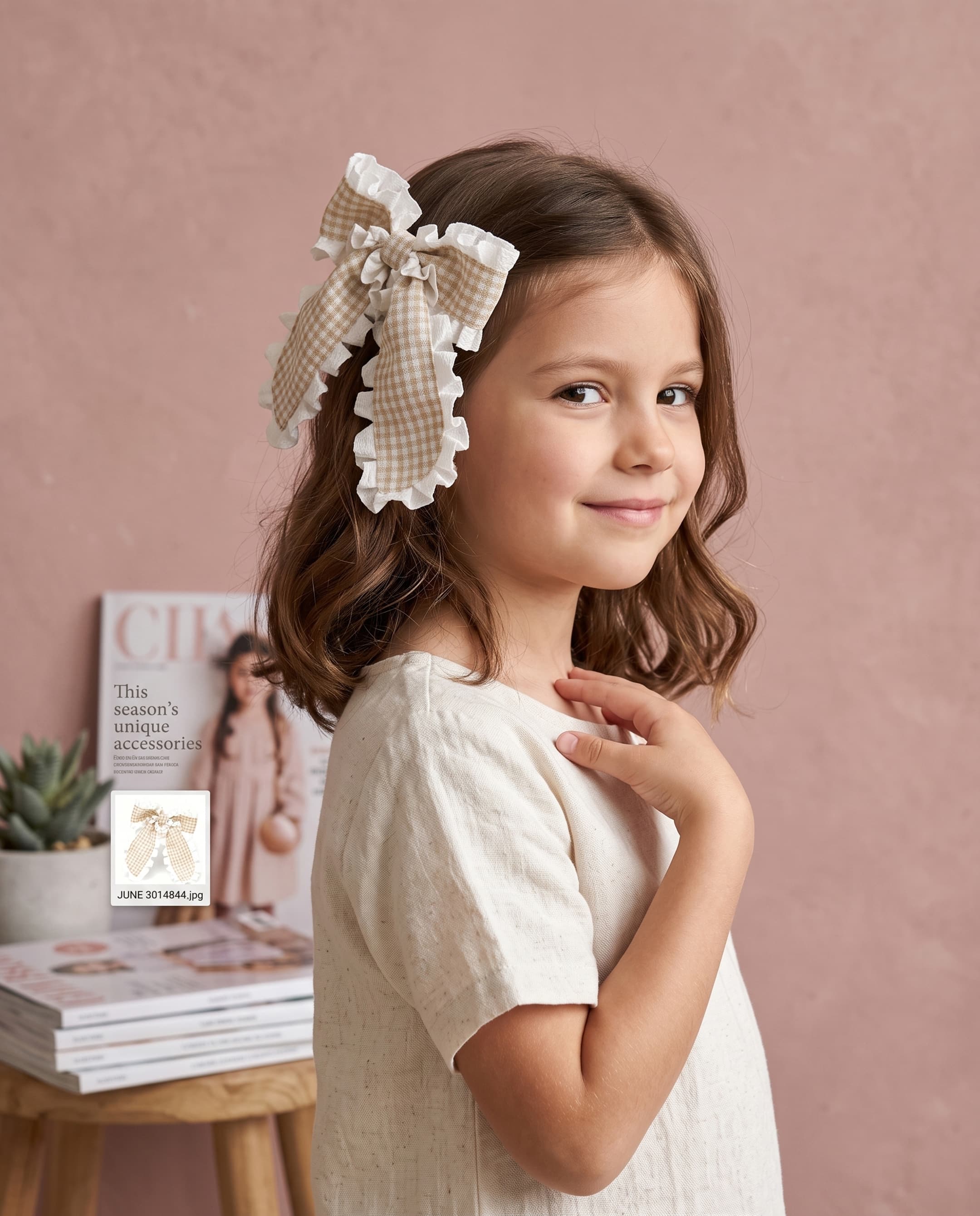  Bow Hair Tie,Off-White