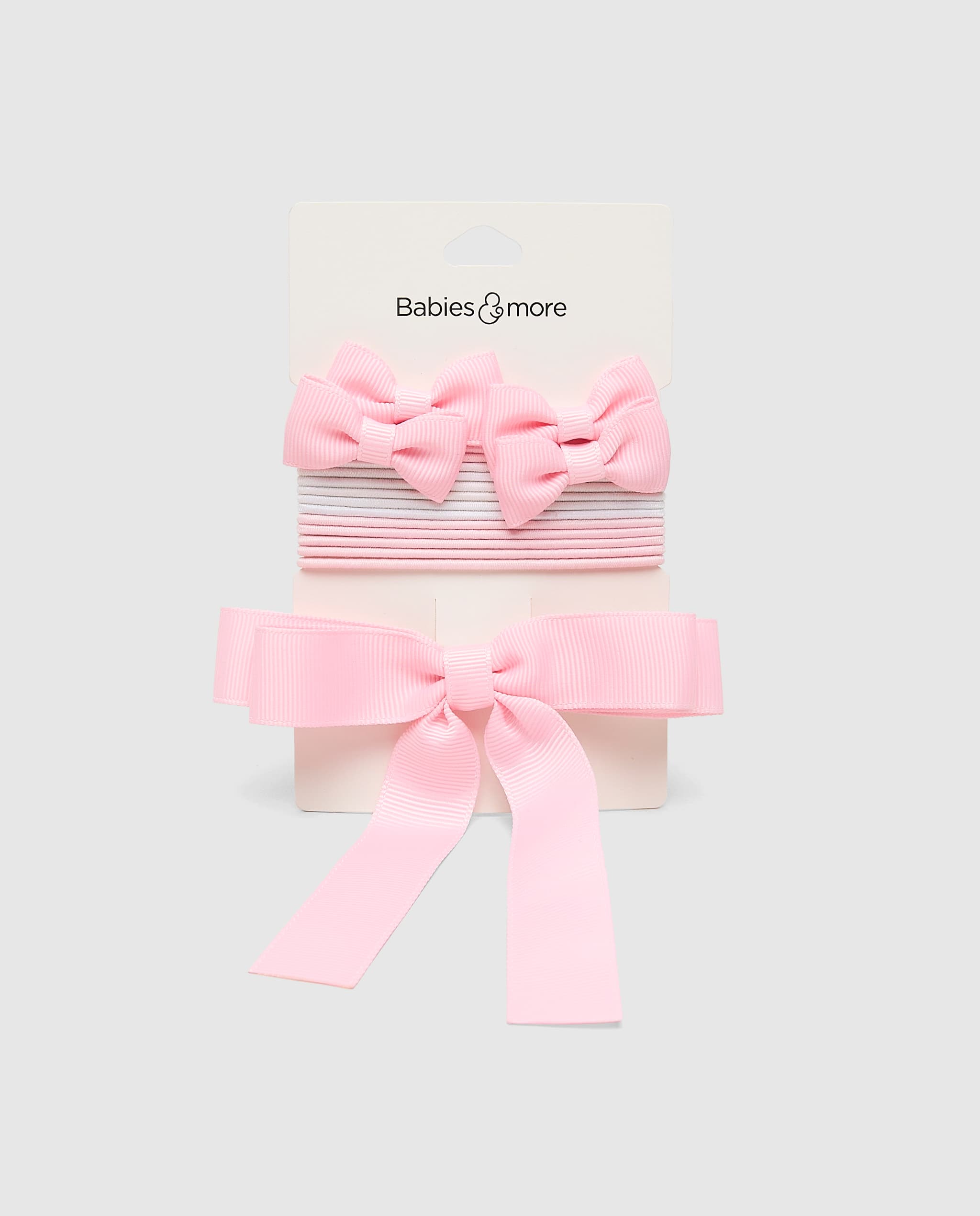 Bow Hair Tie Multipack 3,Light Pink