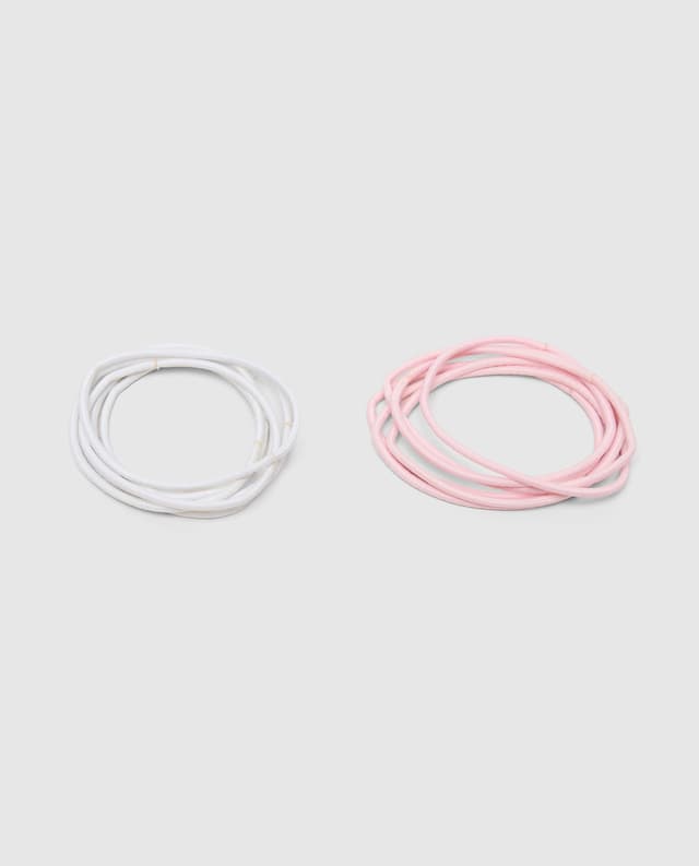 Bow Hair Tie Multipack 3,Light Pink thumbnail 5