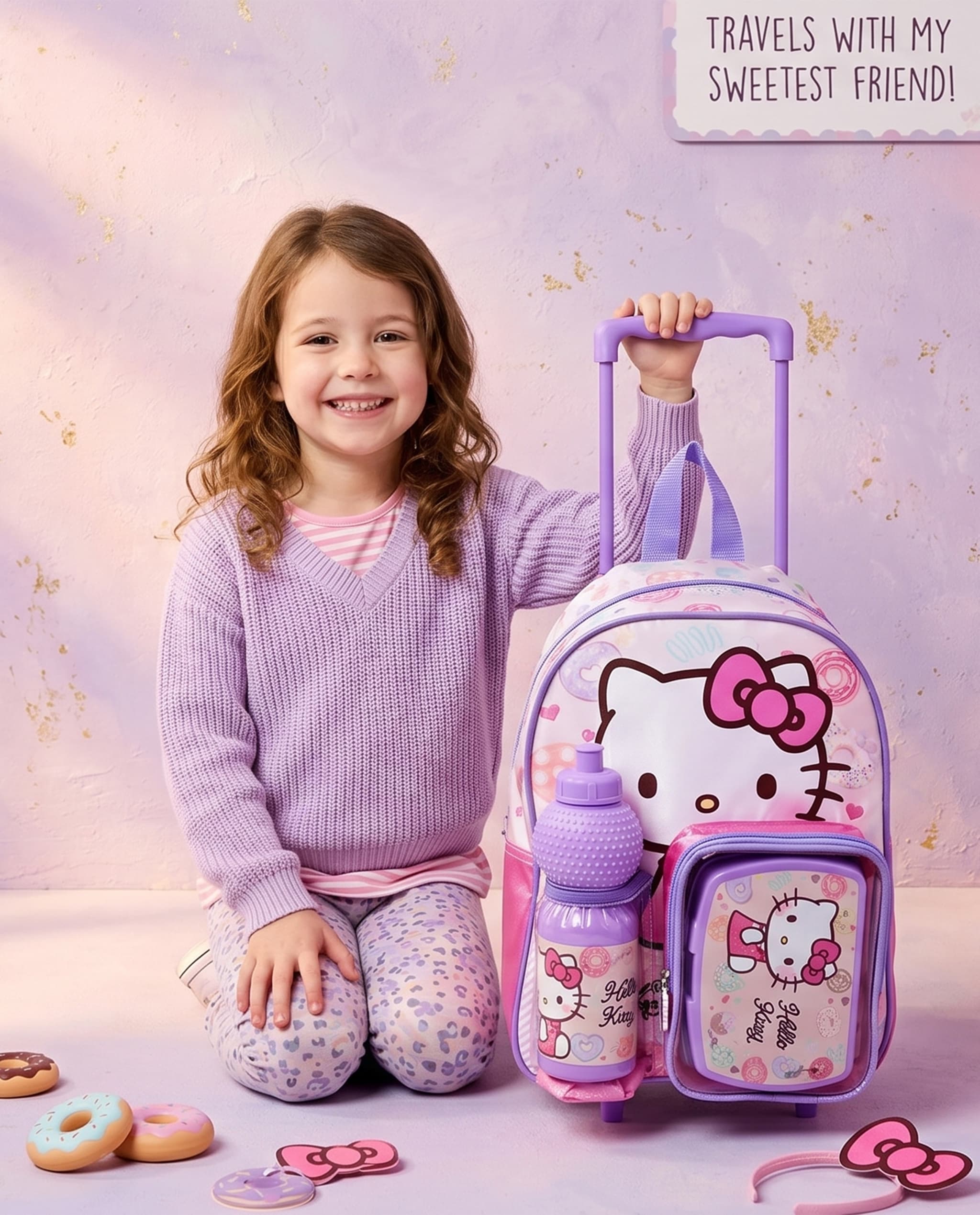 Sanrio Hello Kitty 3In1 Trolley Set 13"