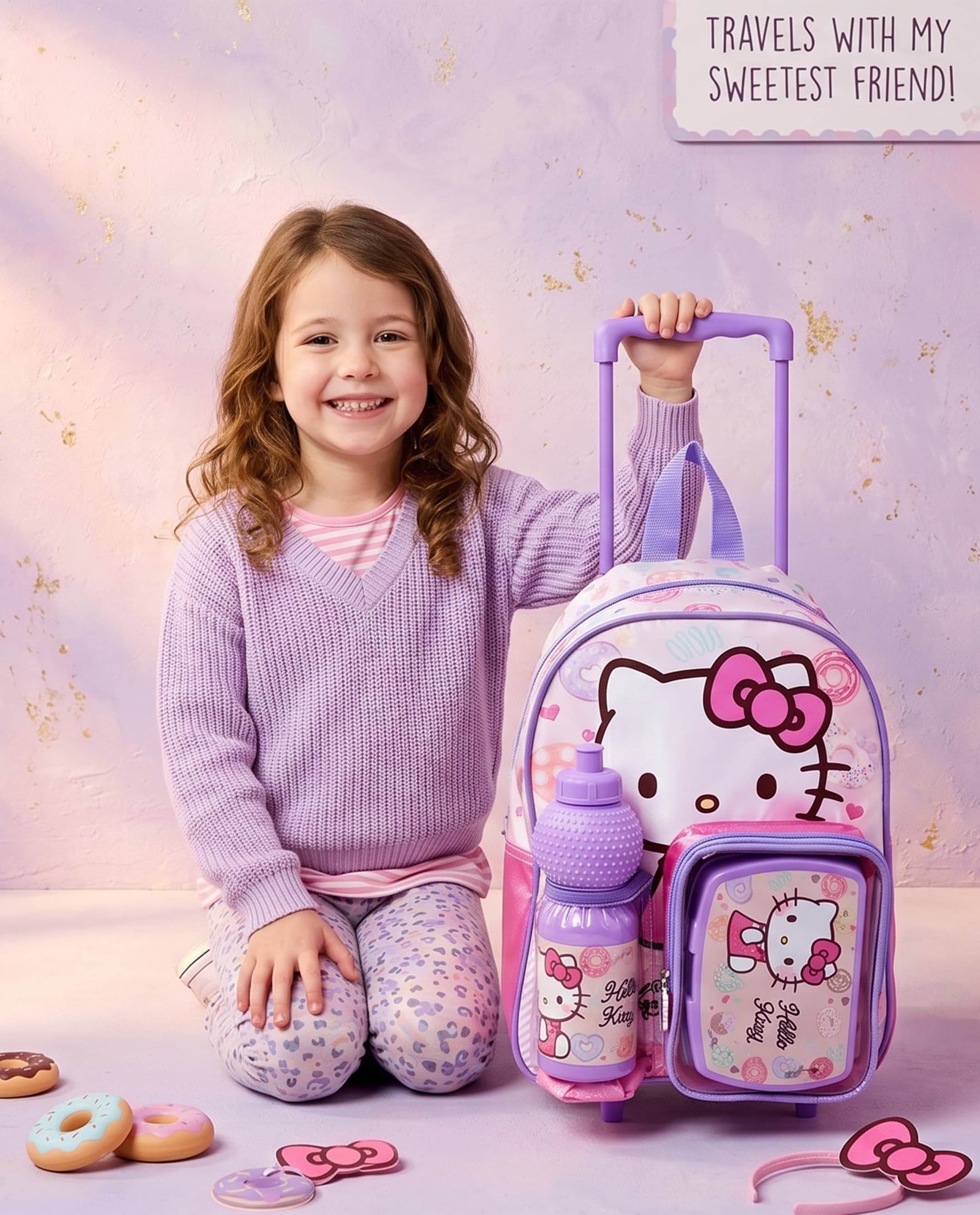 Sanrio Hello Kitty 3In1 Trolley Set 13"