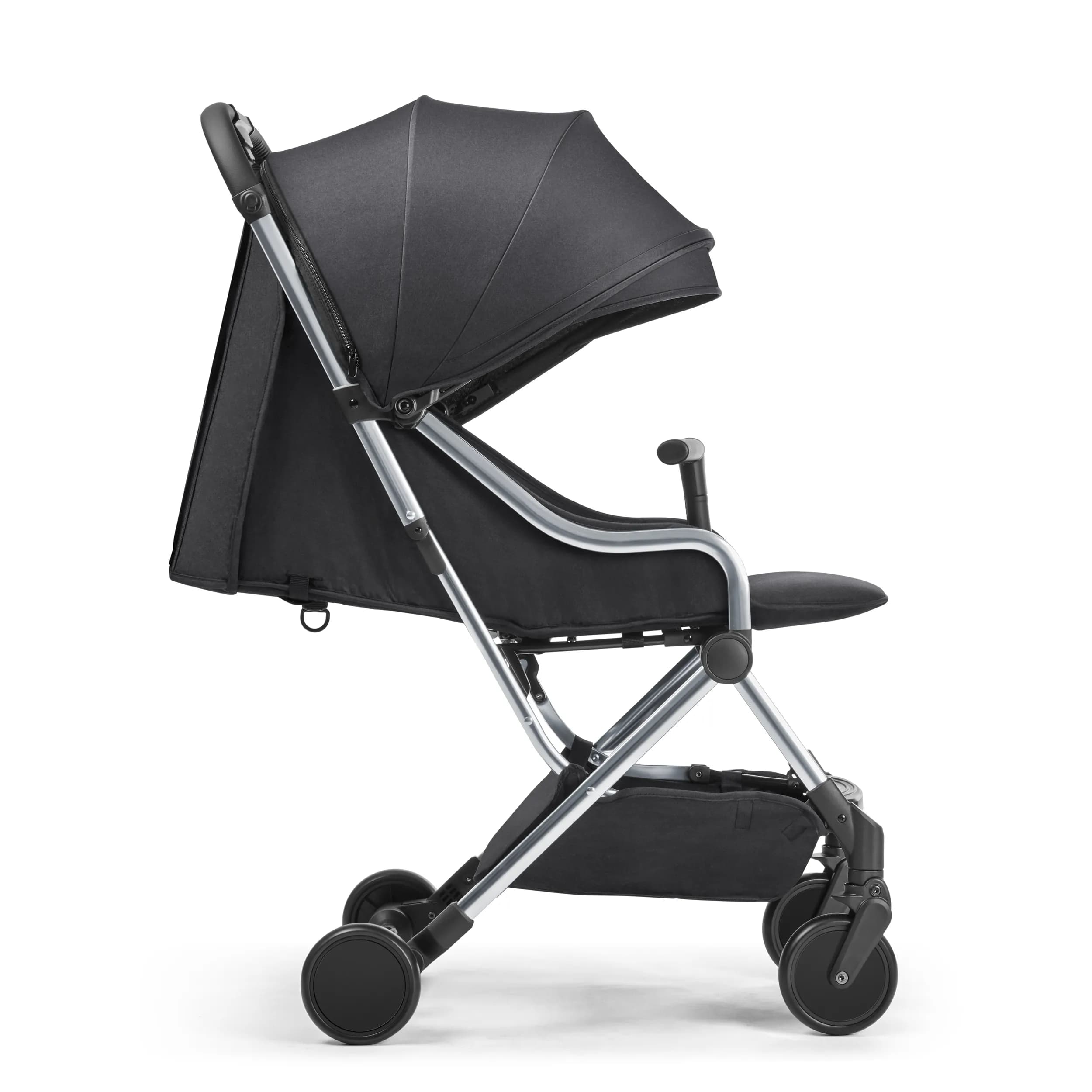 Gokke Compact Baby Stroller With 5 Point Safety Harness, Adjustable Handlebar, Suitable For Air Travel, 0-36 Months, Black - C102Abl