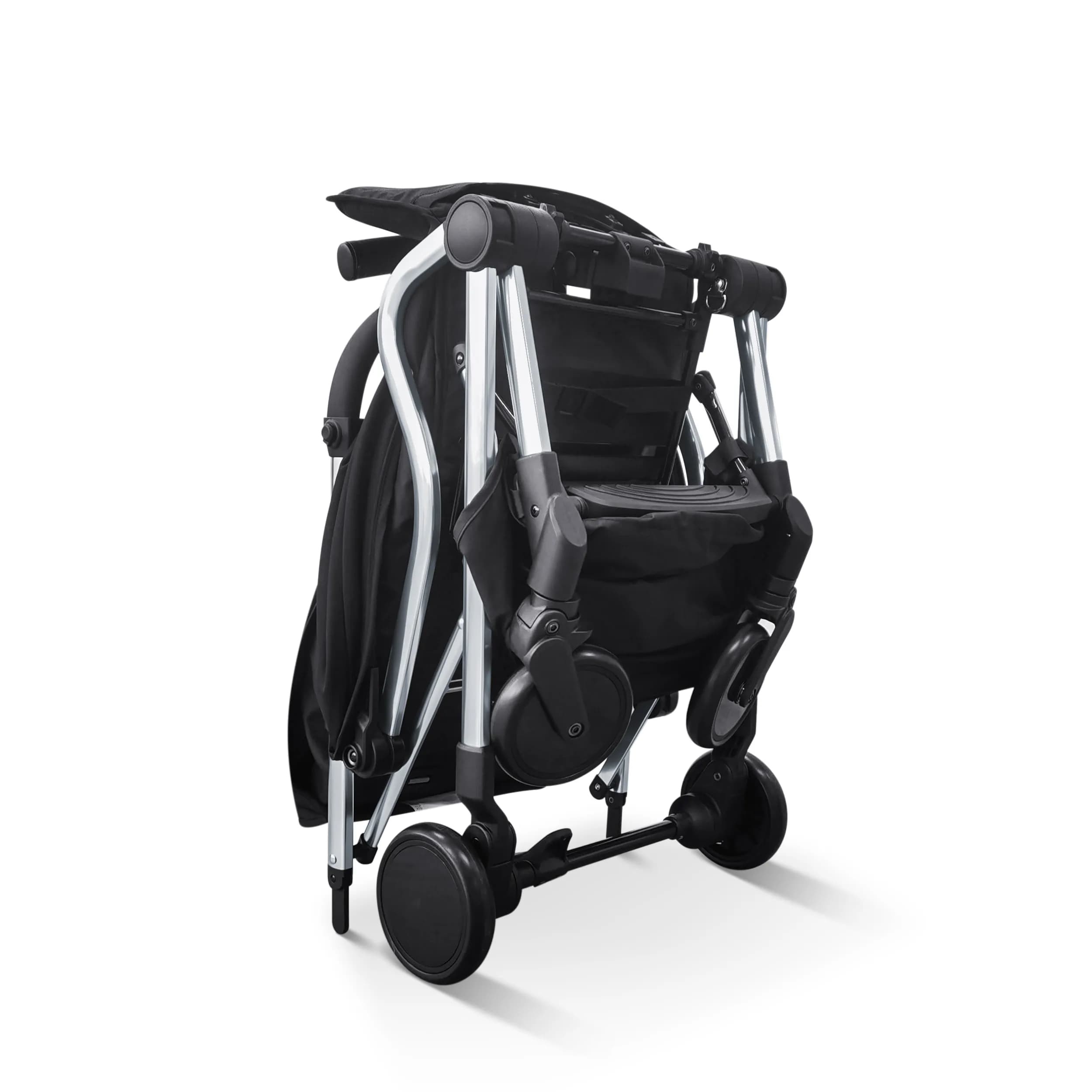 Gokke Compact Baby Stroller With 5 Point Safety Harness, Adjustable Handlebar, Suitable For Air Travel, 0-36 Months, Black - C102Abl