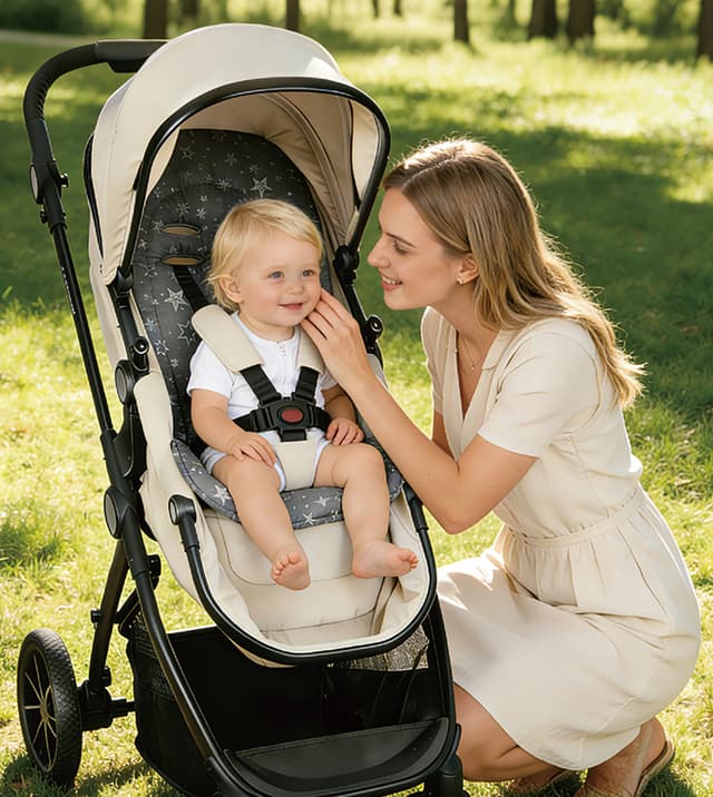 Universal Stroller Cushion-Black thumbnail 2