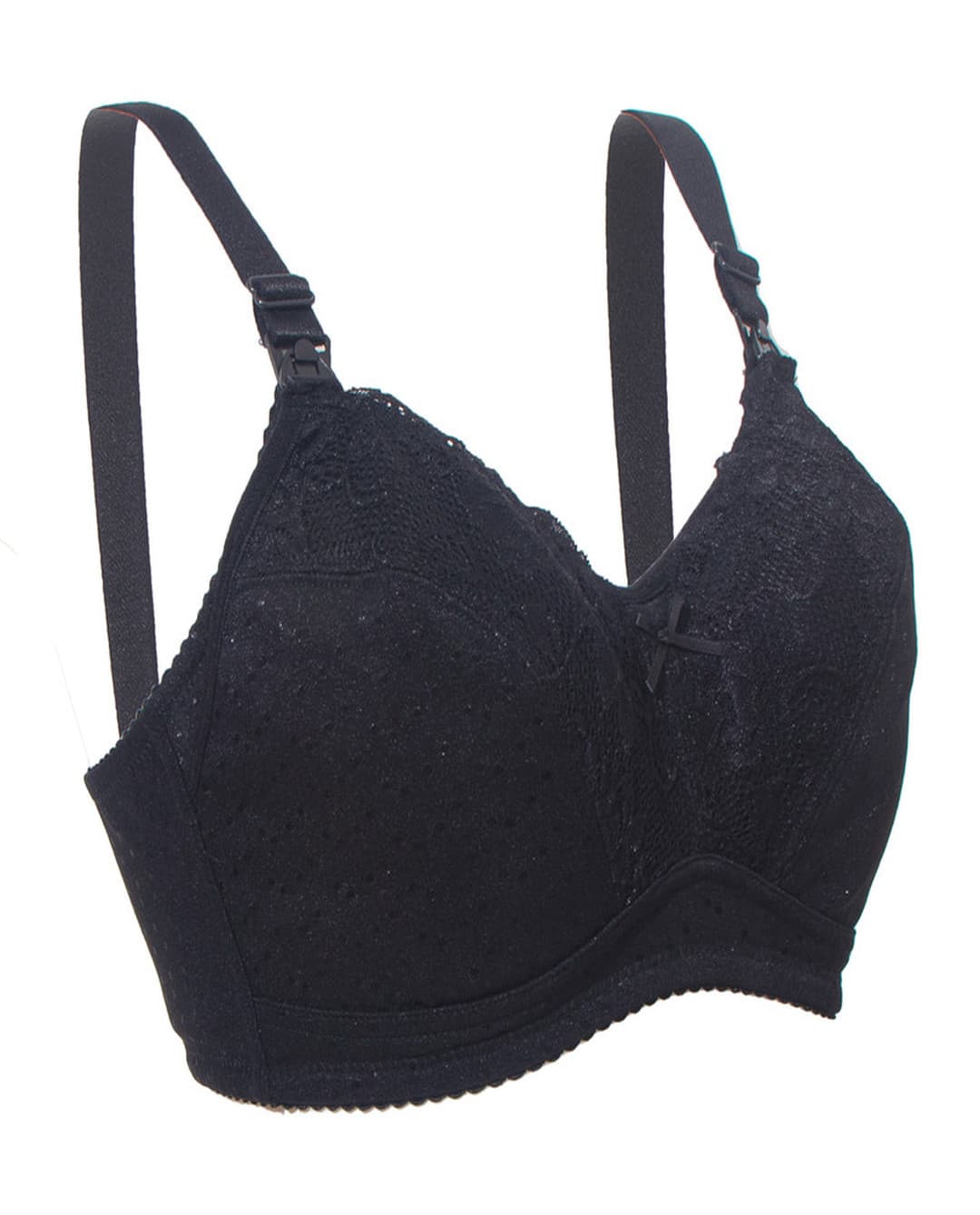 Okus - Basic Cotton Maternity & Nursing Bra - Black - Medium