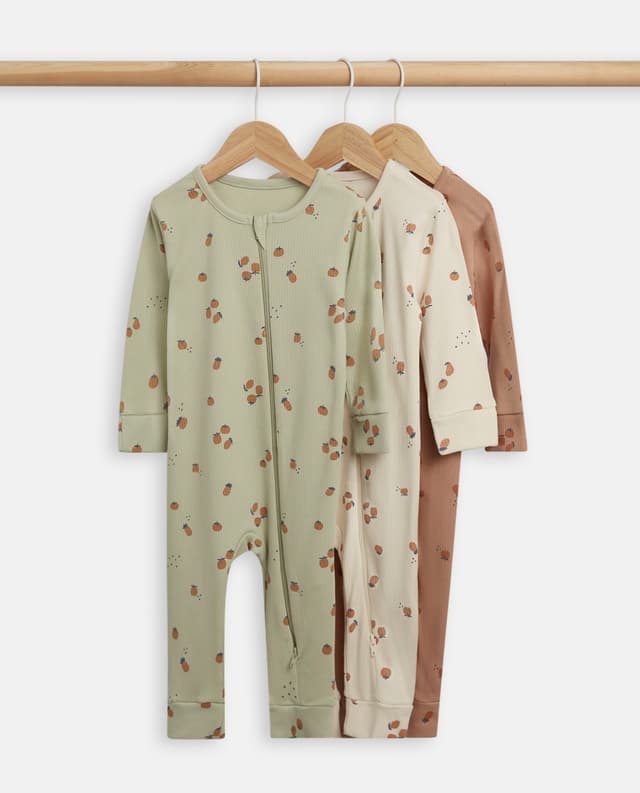 Babies and More - Pack of 3 Sleepsuits - Multi thumbnail 1