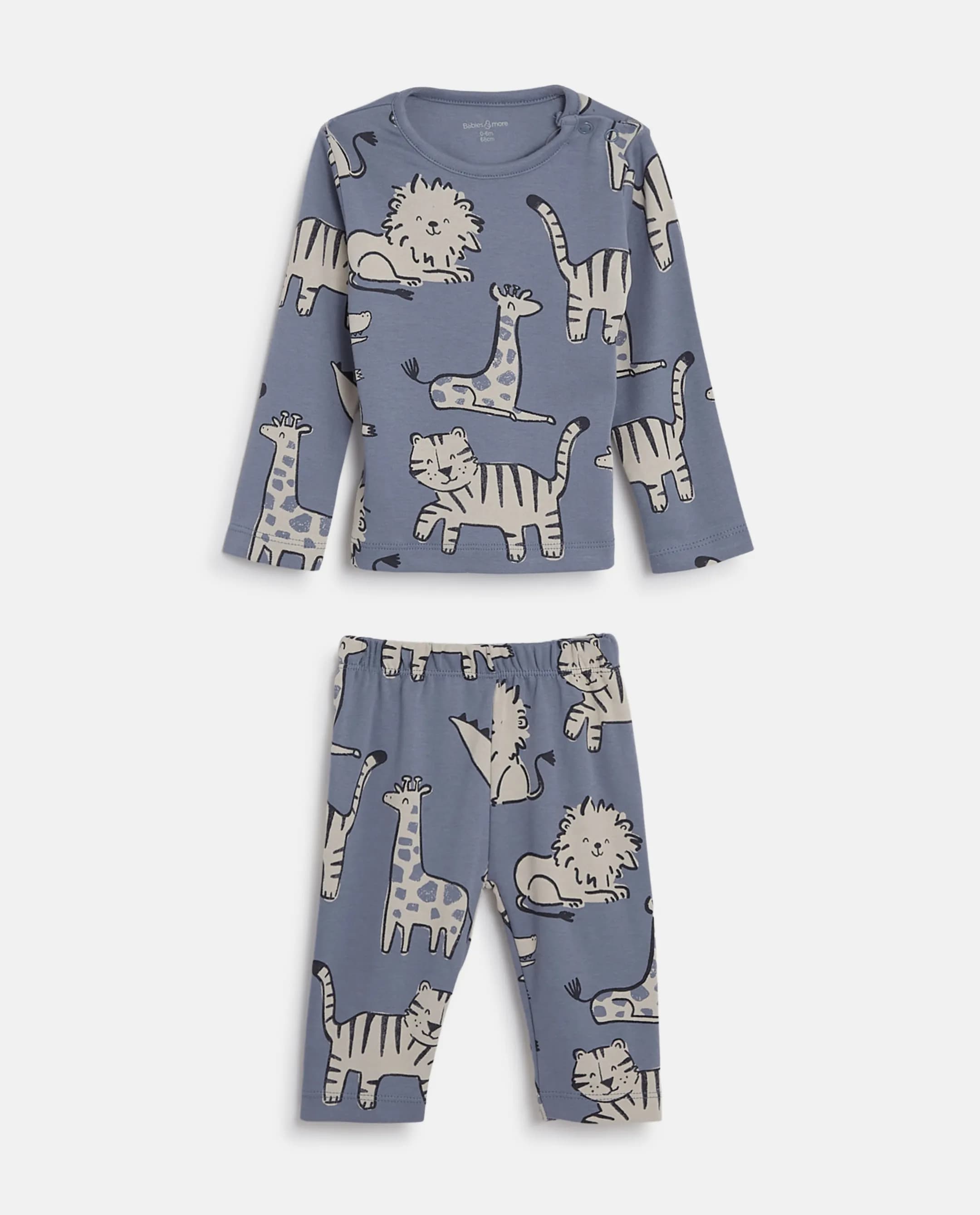 Babies and More Long Sleeve Pyjama Set - Blue