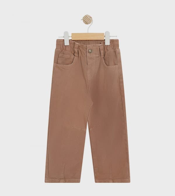 Washed Mid Rise Twill Jeans thumbnail 1