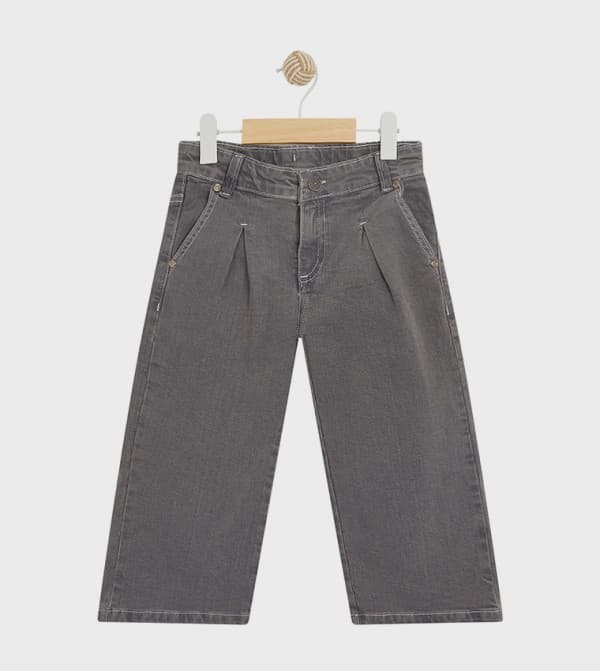 Washed Mid Rise Jeans