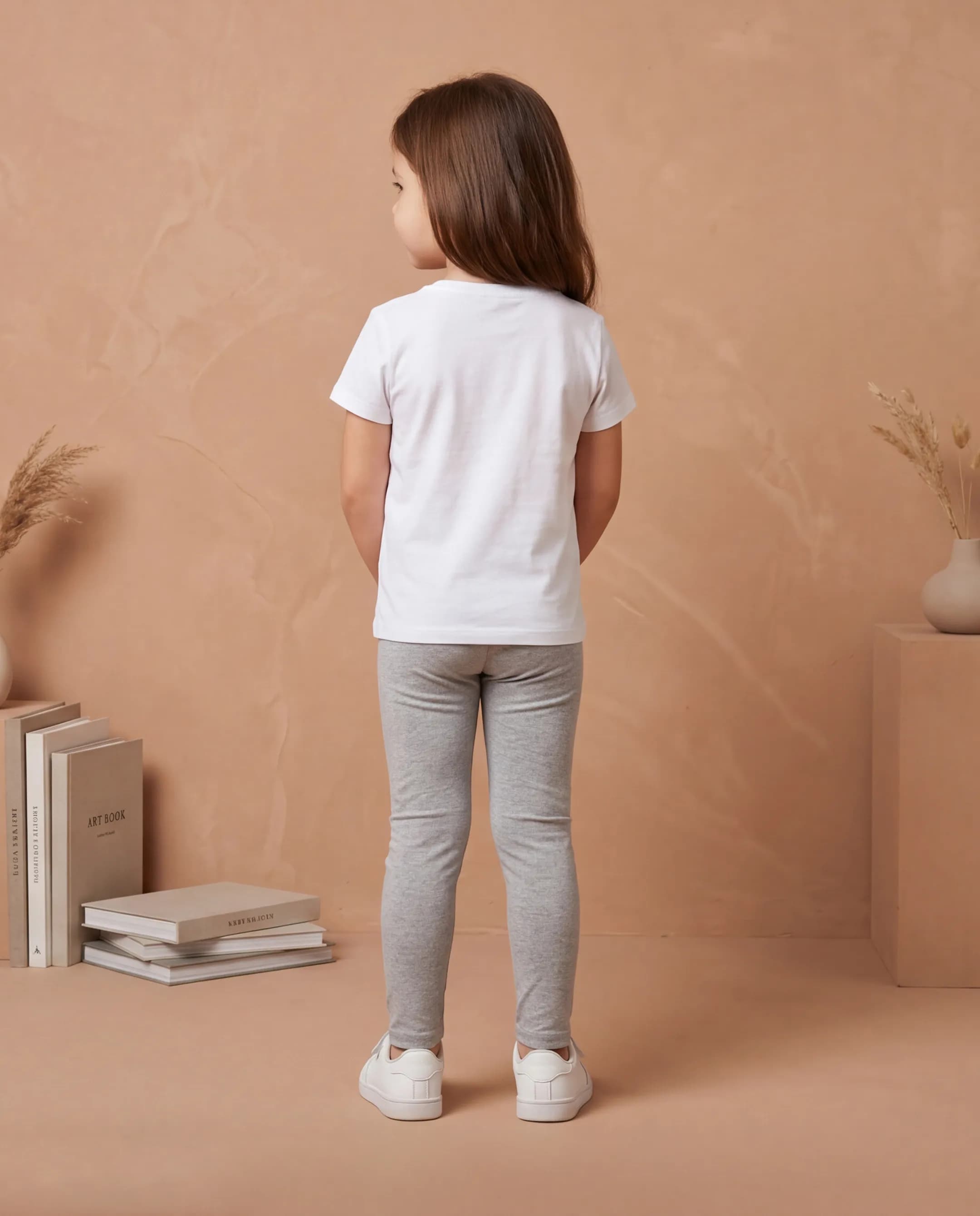 Textured Leggings with Elastic Waist