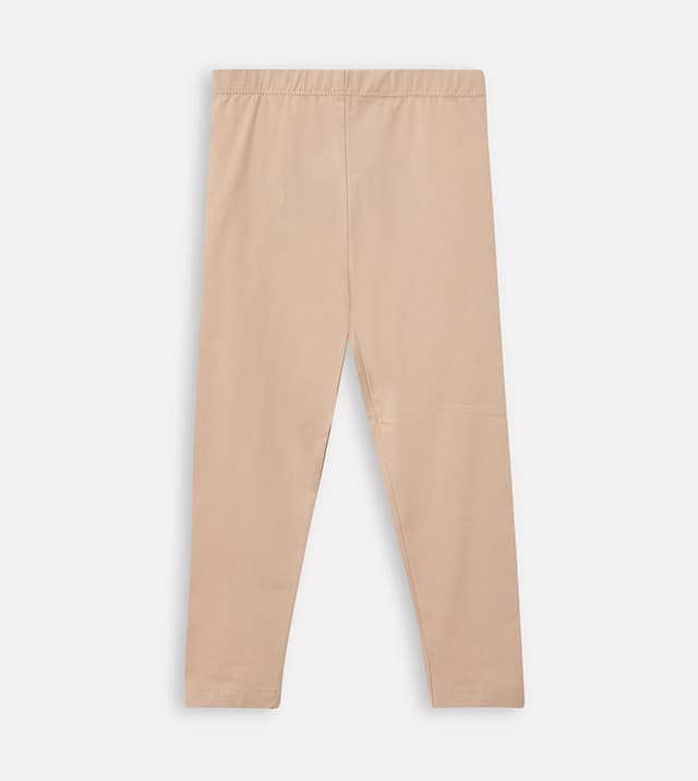 SOLID 95% Cotton, 5% Elastane Regular Fit Leggings with Elastic Waist thumbnail 2
