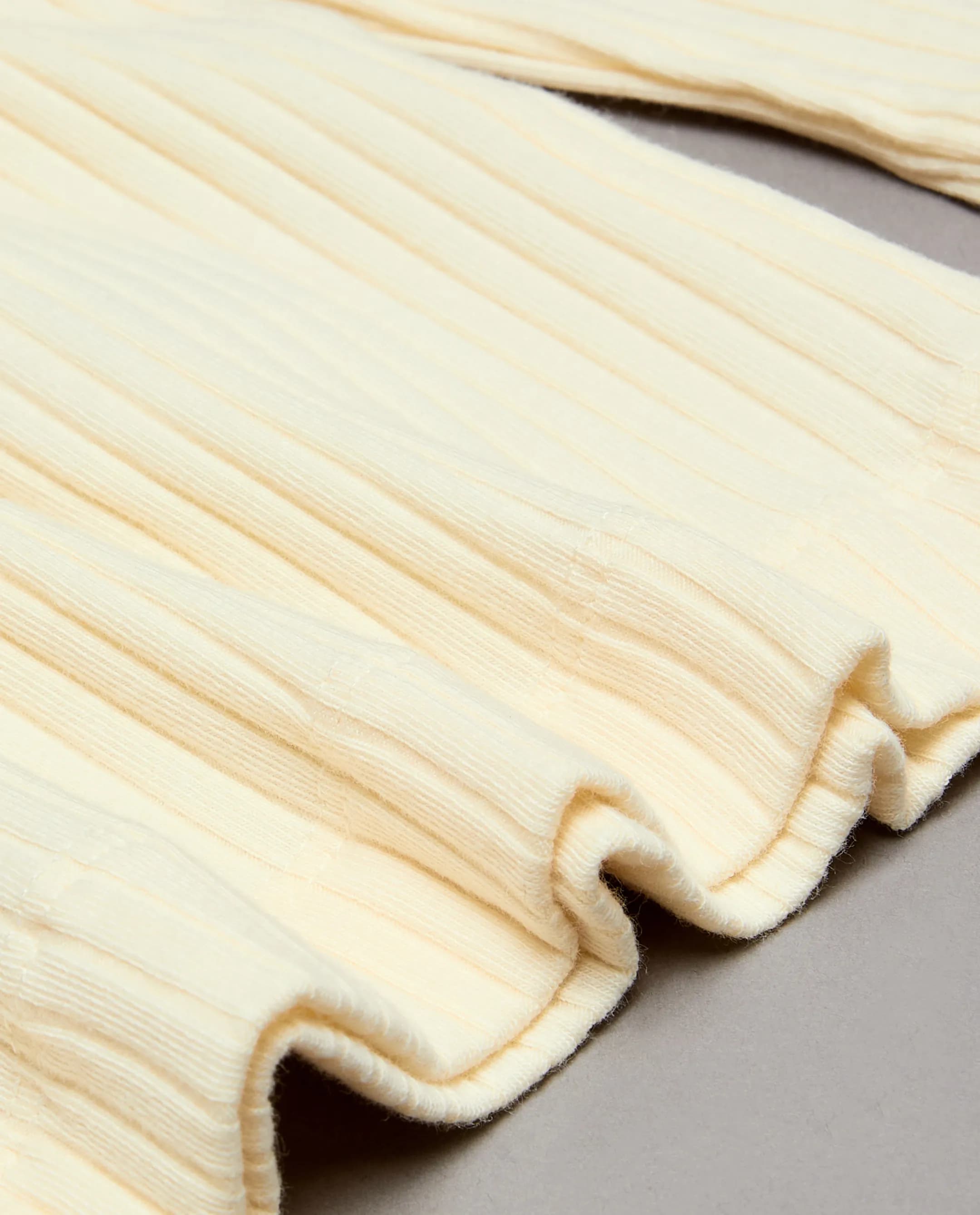 Ribbed High Neck Top