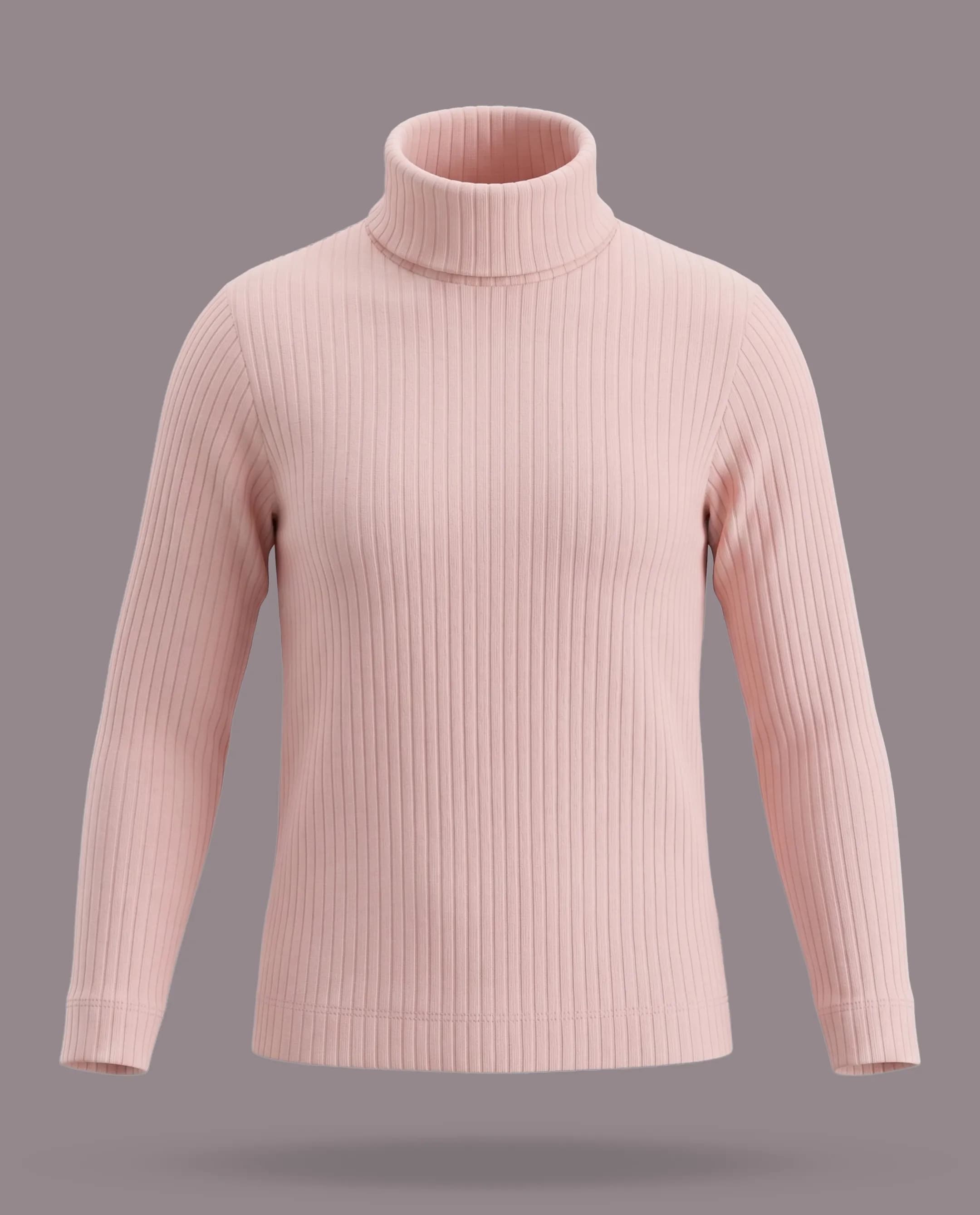 Ribbed High Neck Top