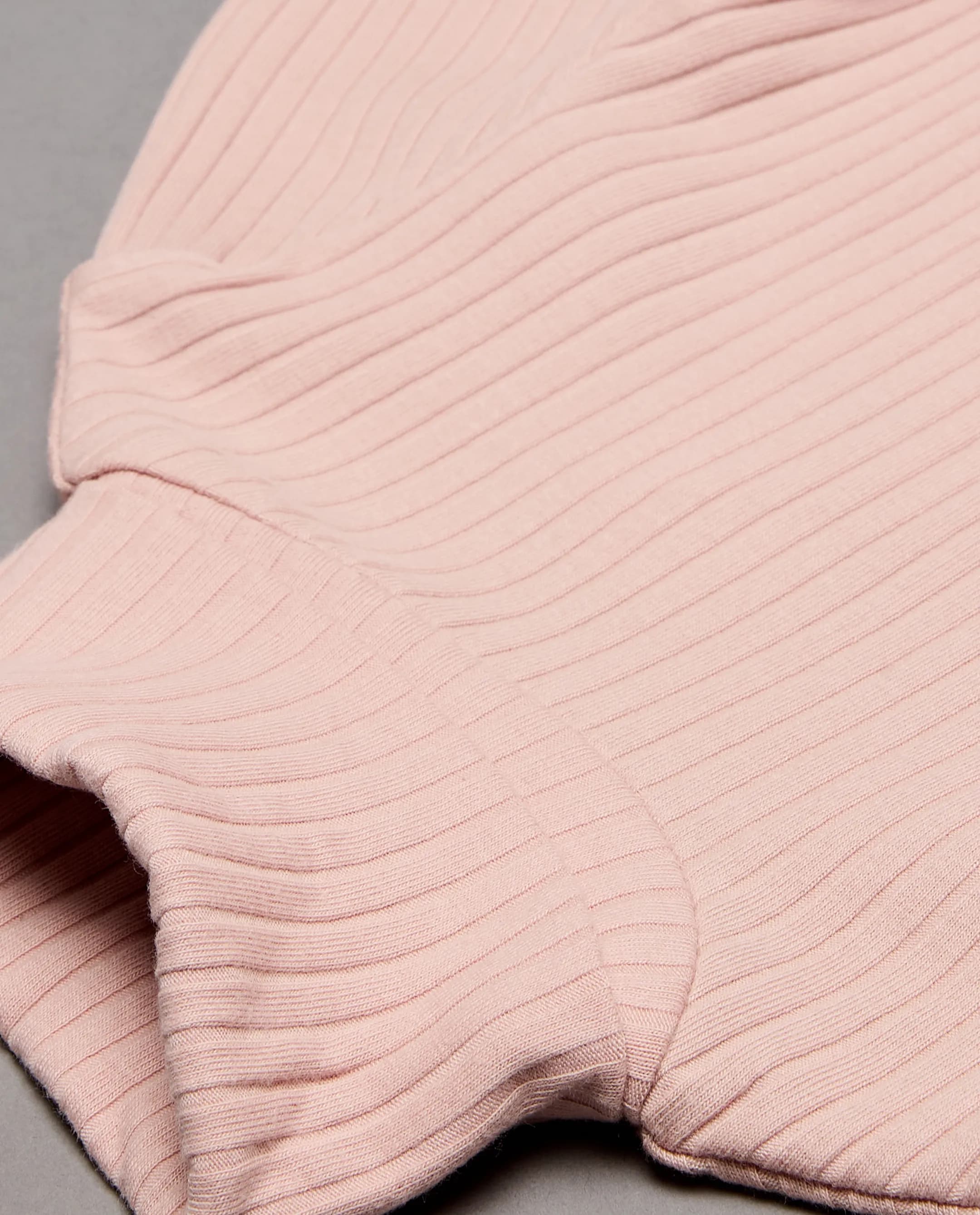 Ribbed High Neck Top