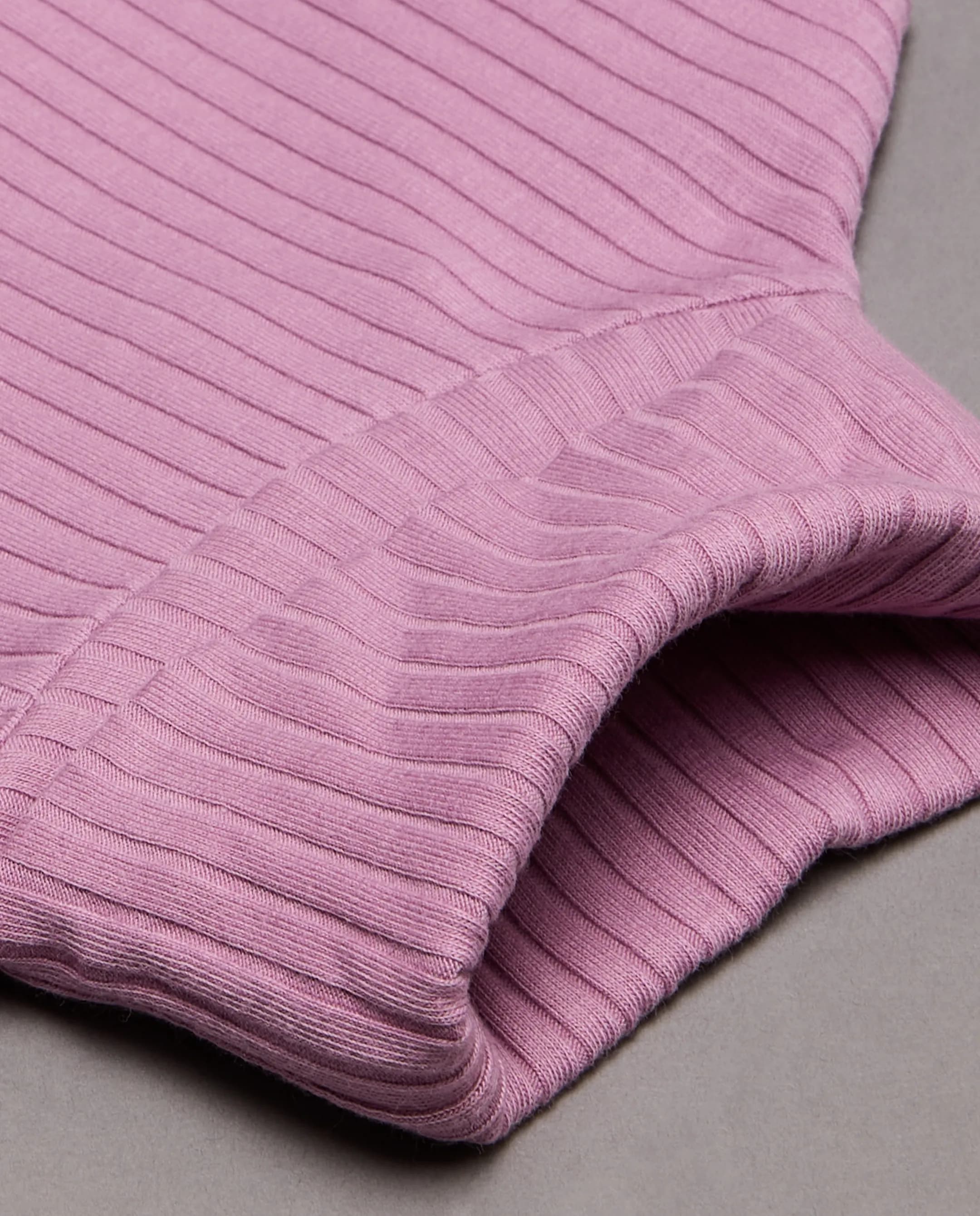 Ribbed High Neck Top