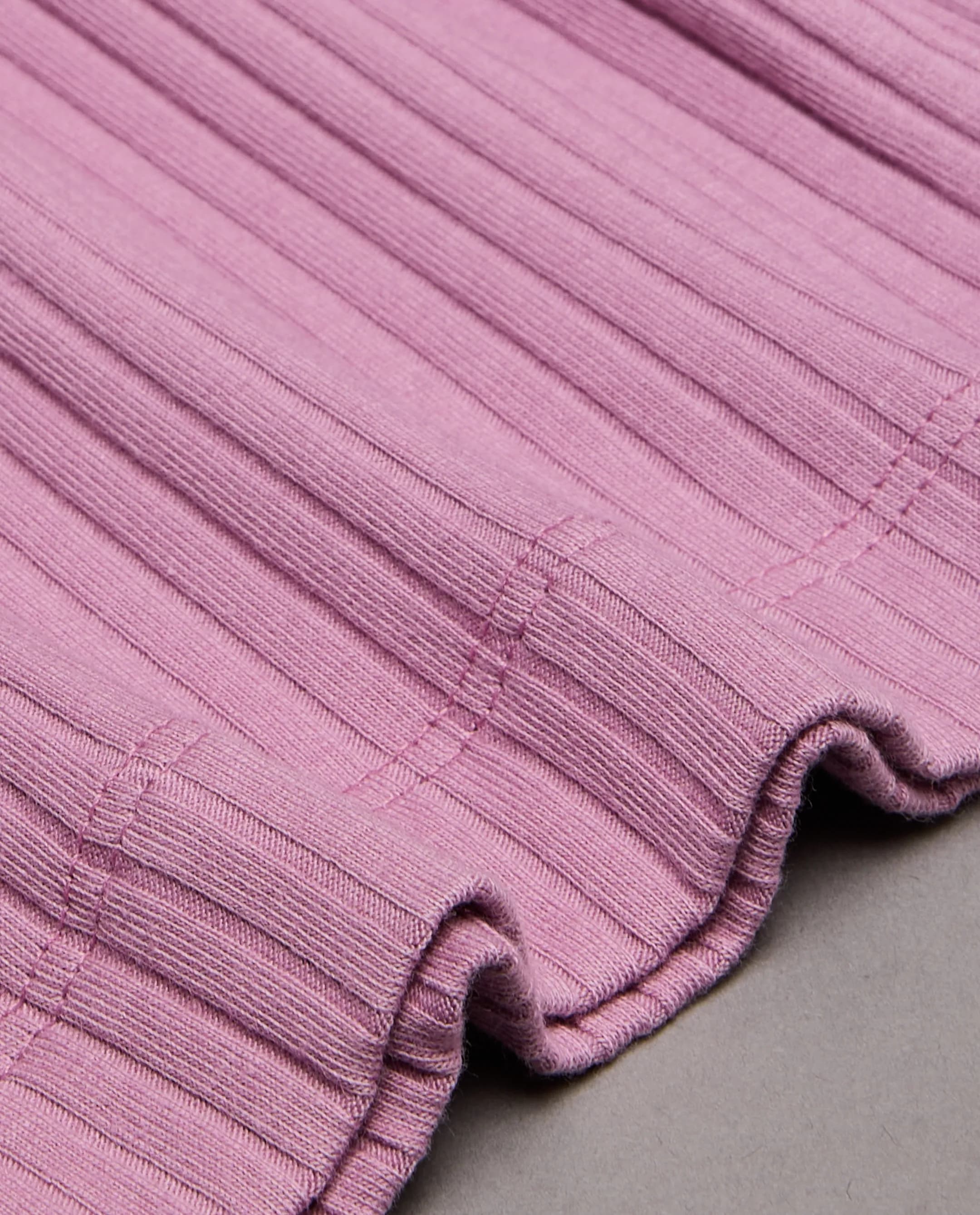 Ribbed High Neck Top