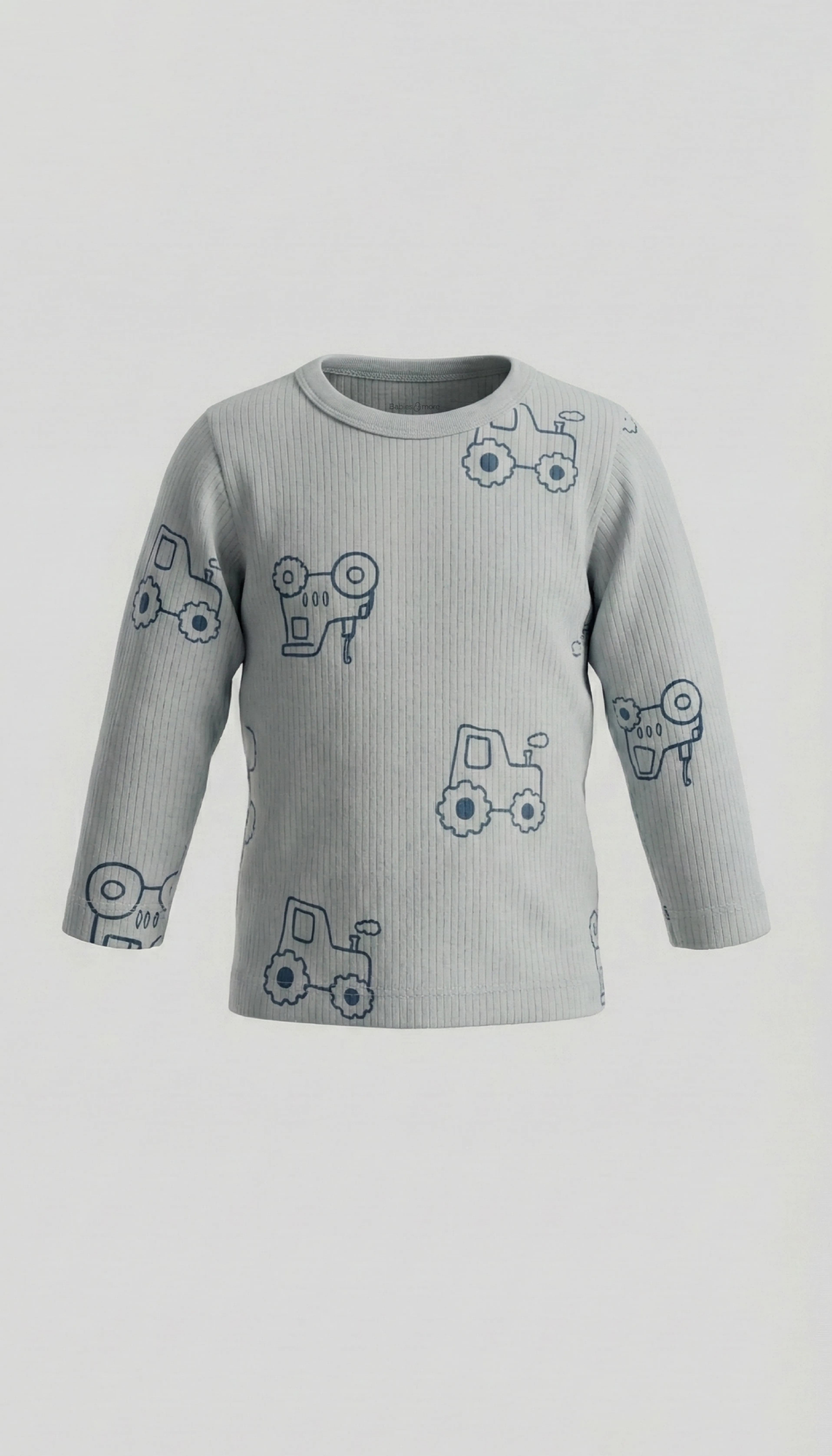 Printed Dungaree with Long Sleeves T-Shirt