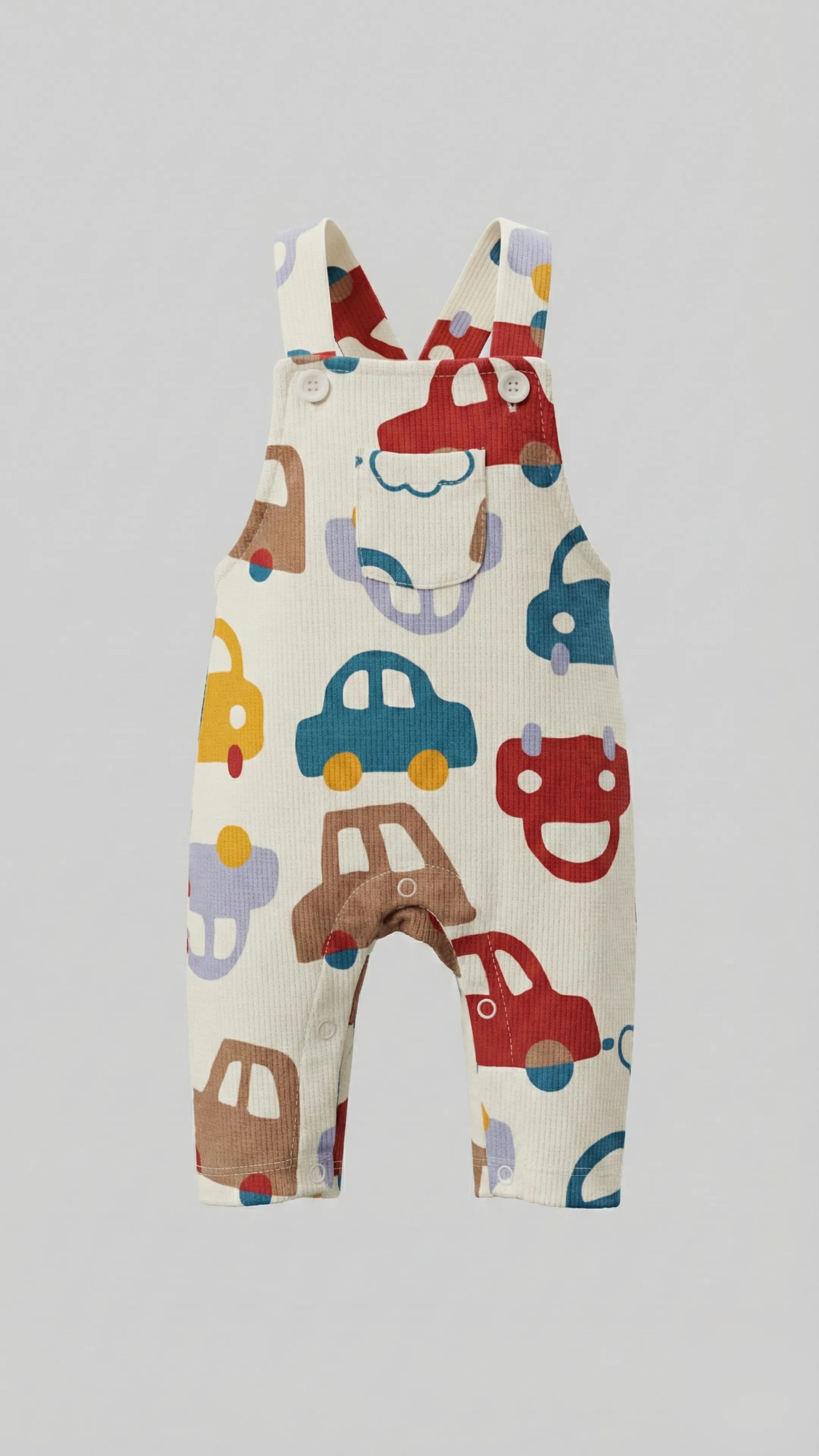 Printed Dungaree with Long Sleeves T-Shirt