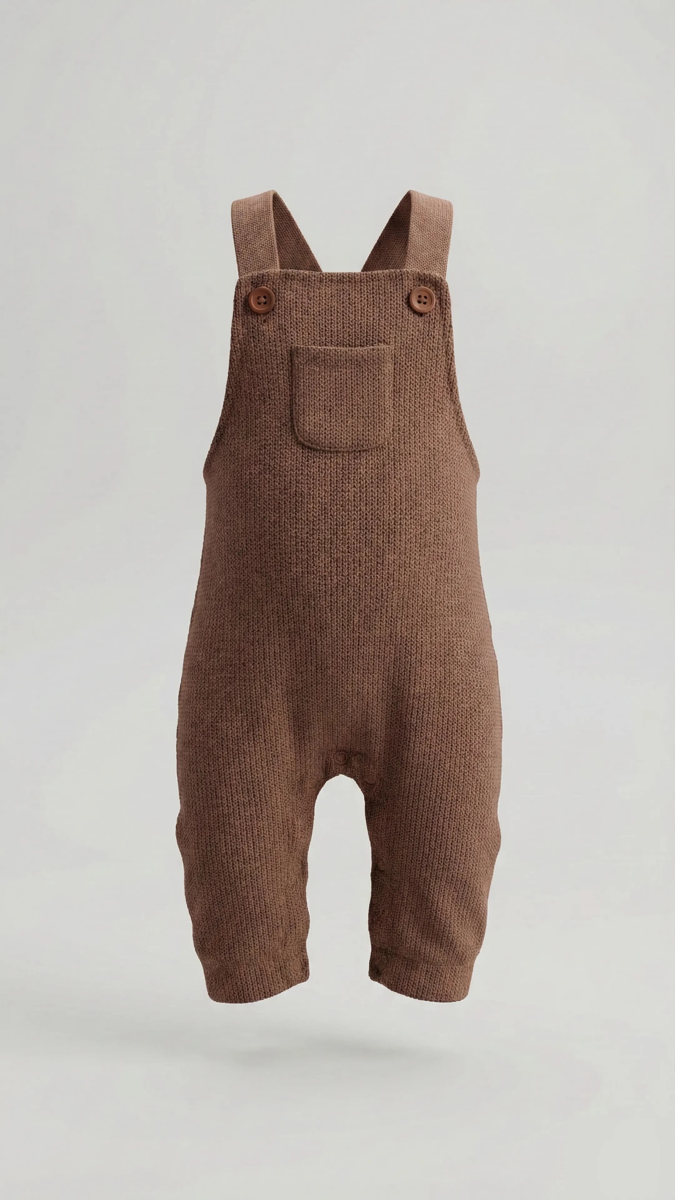 Babies and More Dungaree with Long Sleeve T-Shirt Set - Beige, Brown