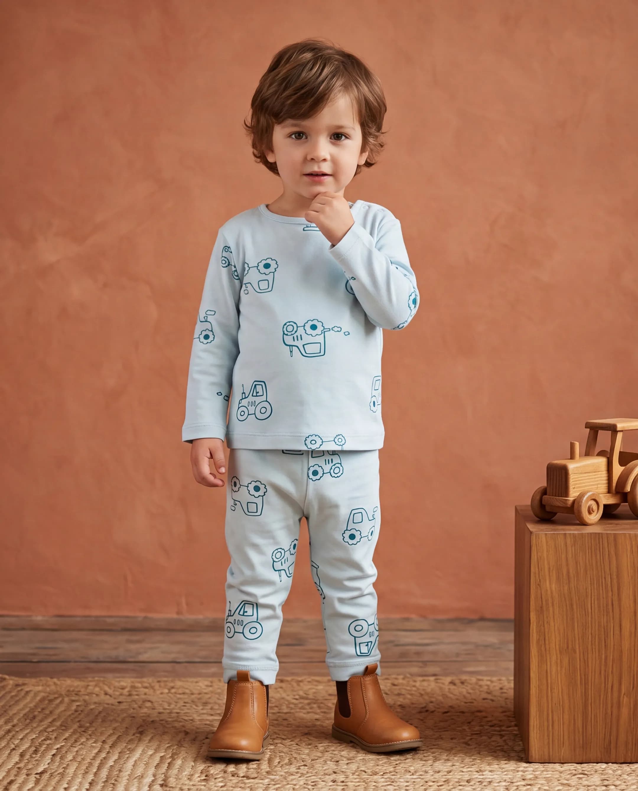 Printed Long Sleeves Pyjama Set