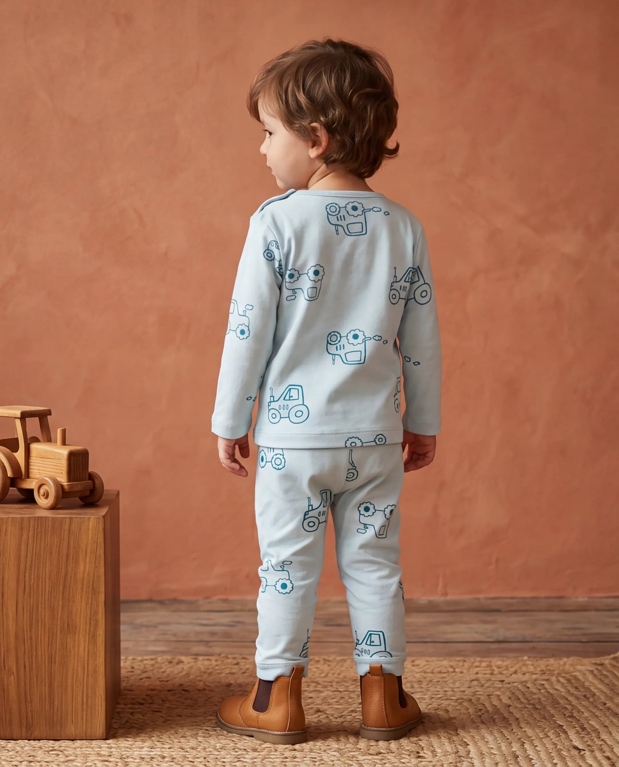 Printed Long Sleeves Pyjama Set thumbnail 2