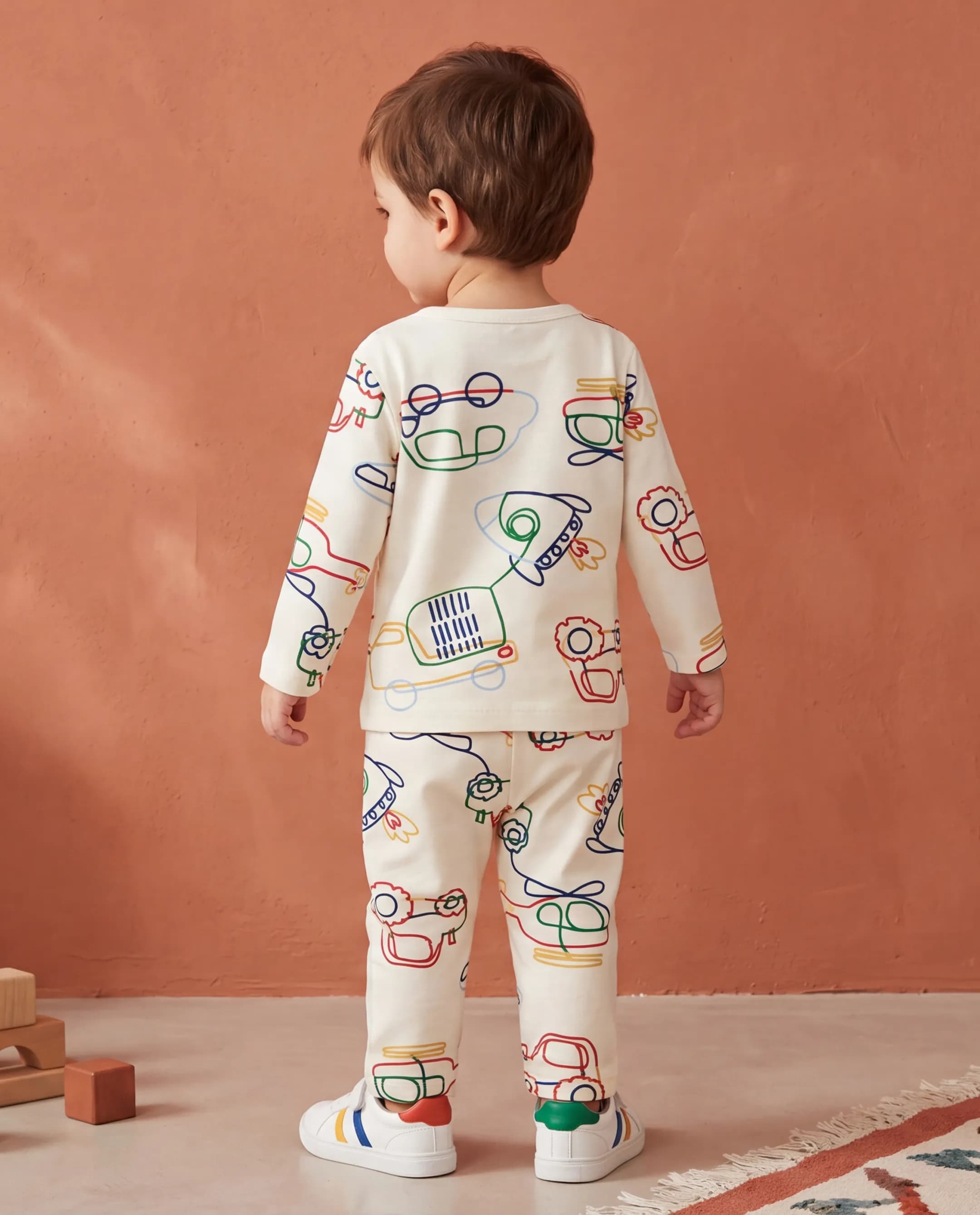 Printed Long Sleeves Pyjama Set thumbnail 2