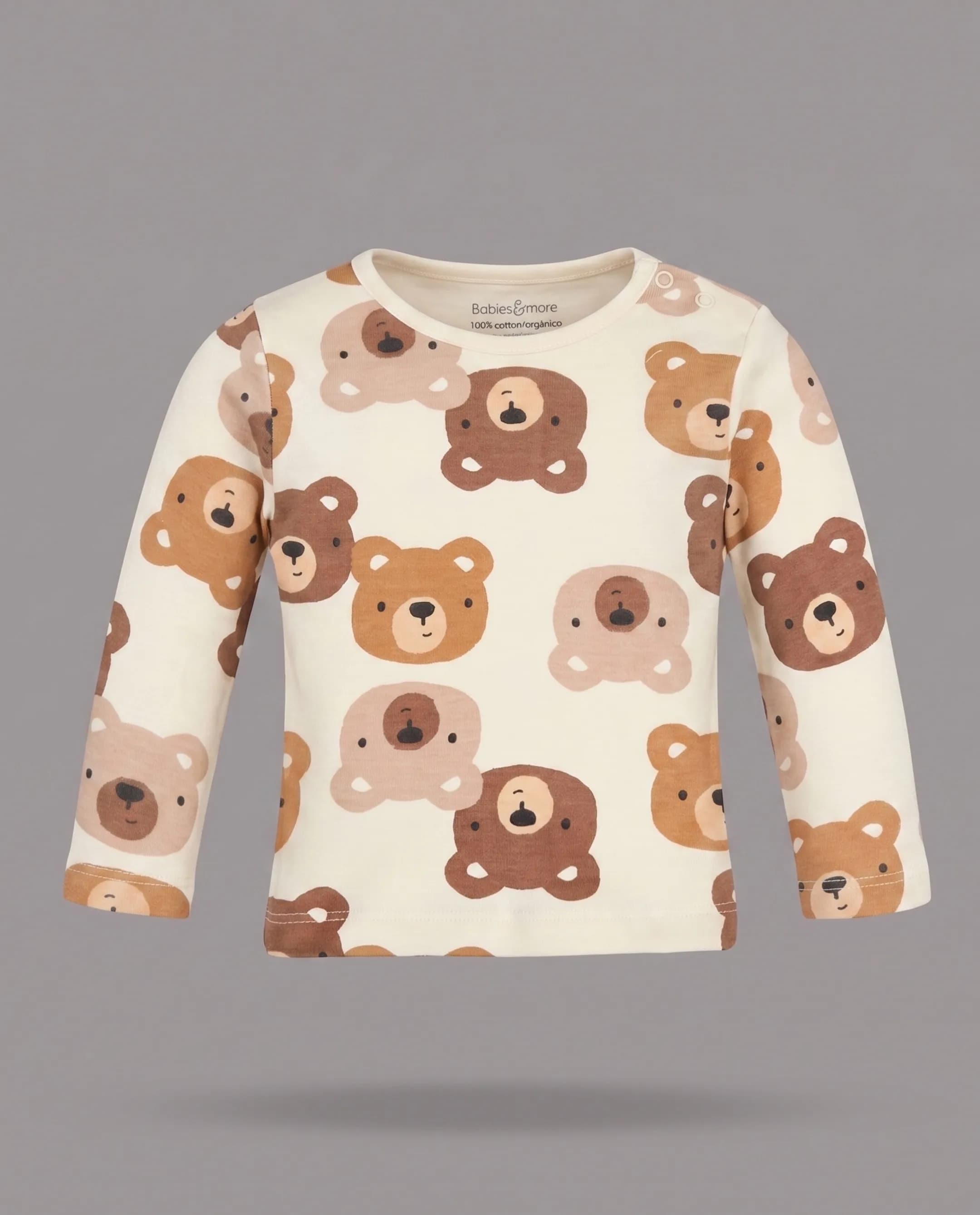 Teddy Printed Long Sleeves Pyjama Set thumbnail 3