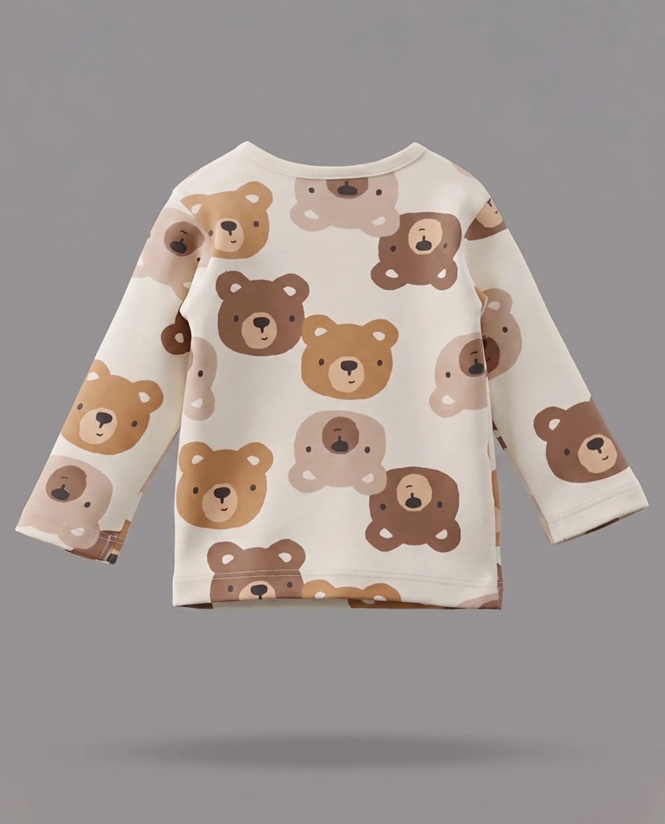 Teddy Printed Long Sleeves Pyjama Set thumbnail 4