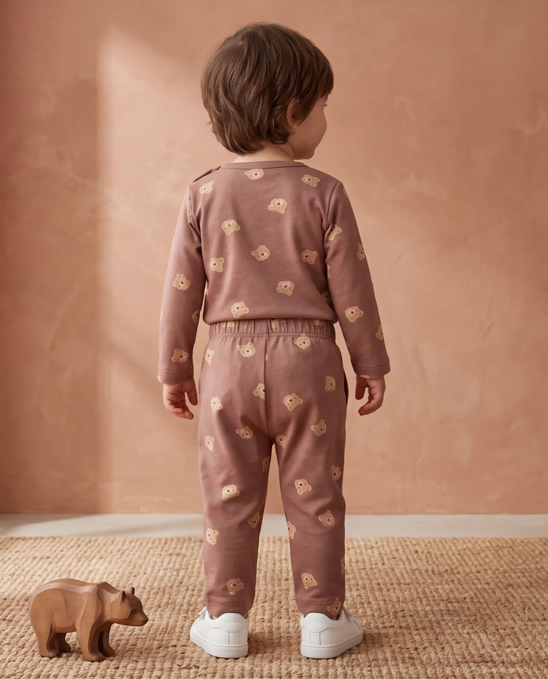 Teddy Printed Long Sleeves Pyjama Set