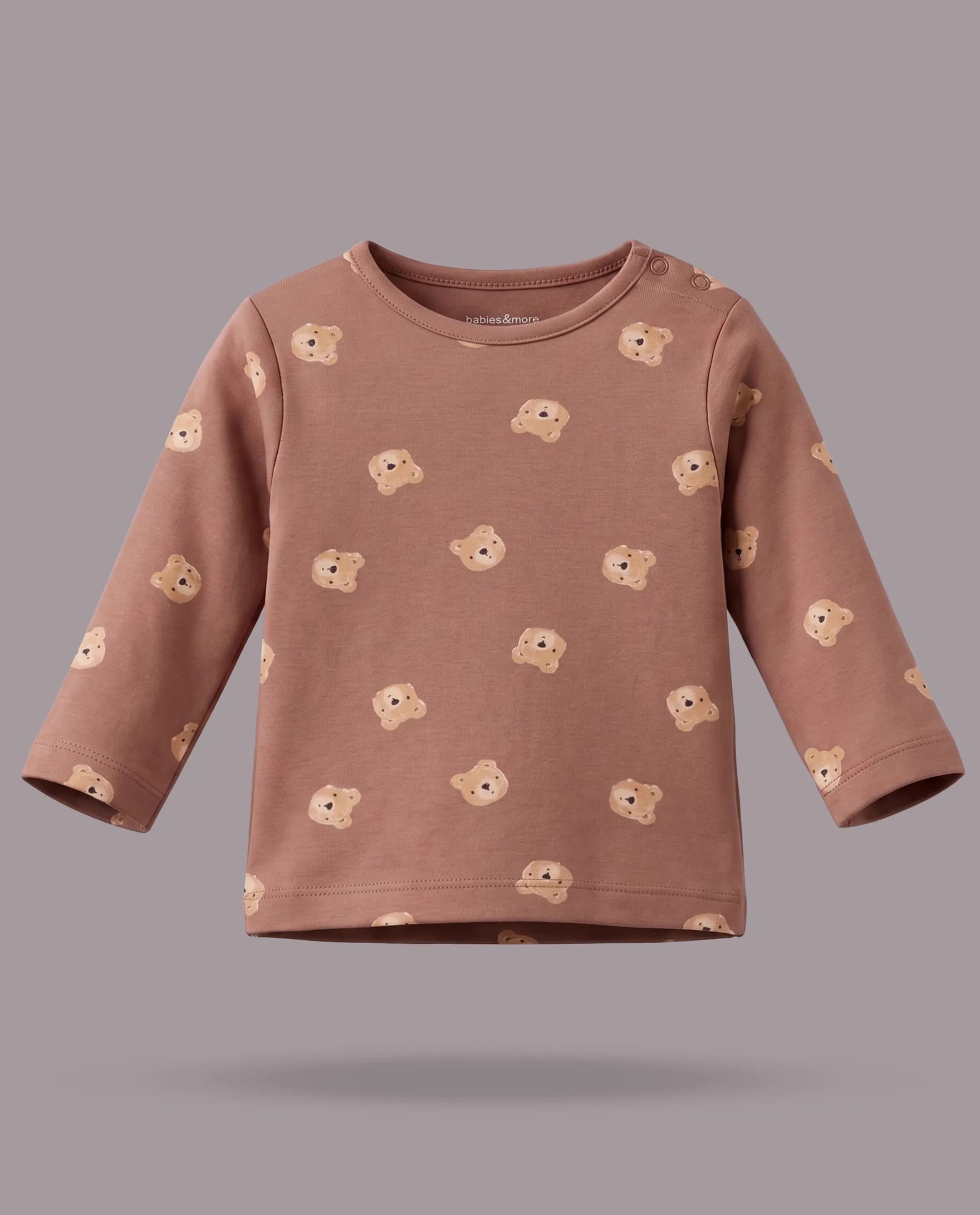 Teddy Printed Long Sleeves Pyjama Set