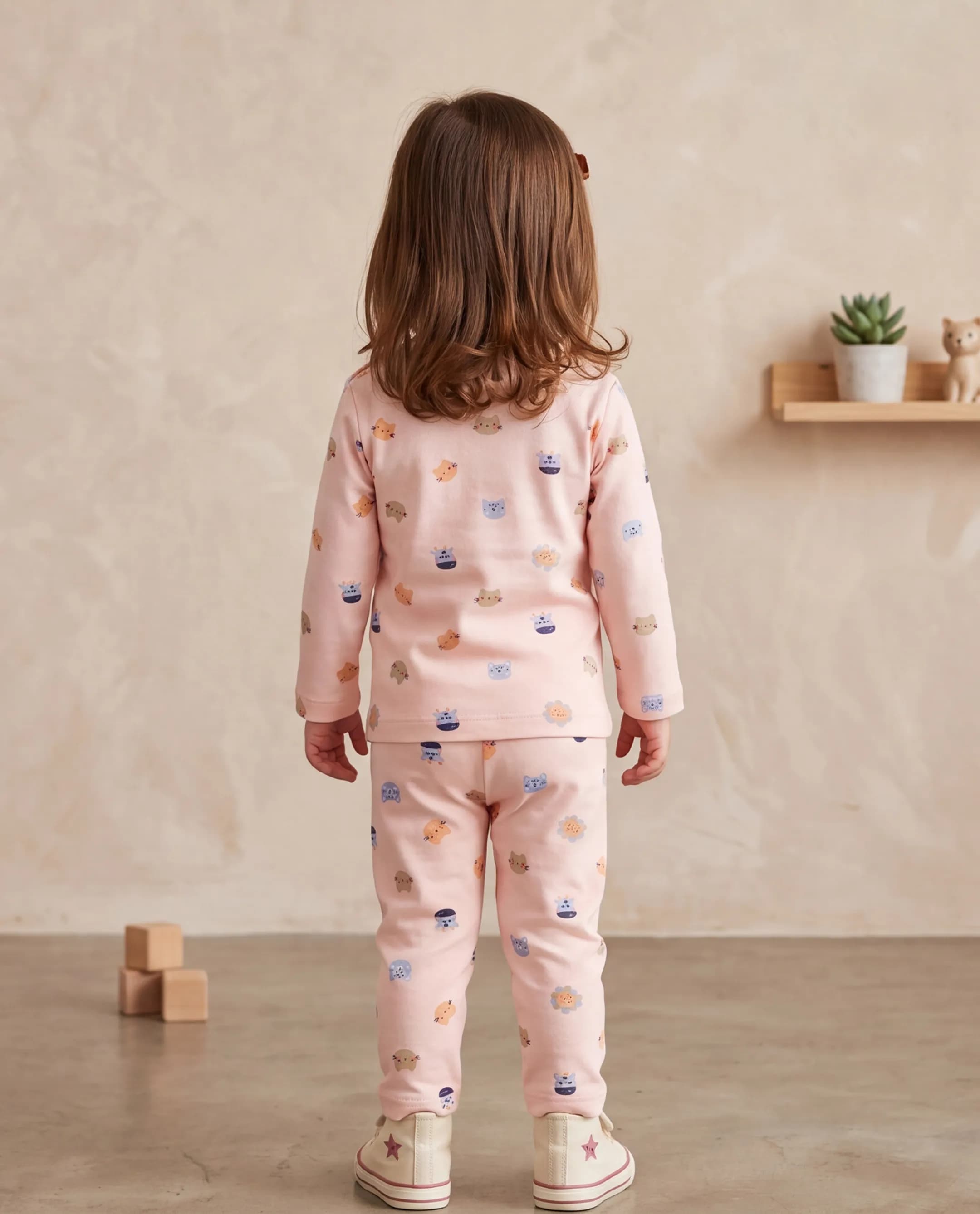 Printed Long Sleeves Pyjama Set