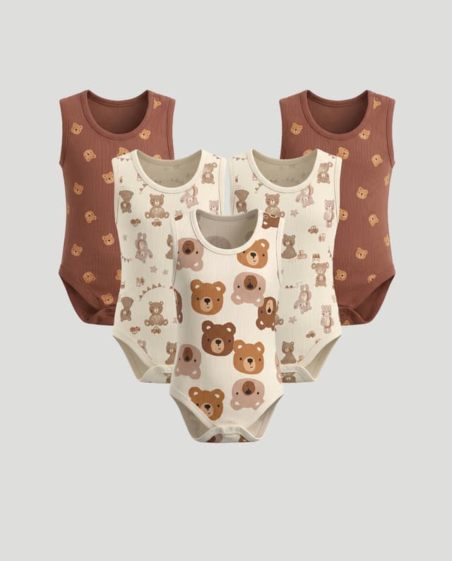 Pyjama Set - 5Pk Sleeveless Bodysuit From Babies & more thumbnail 3