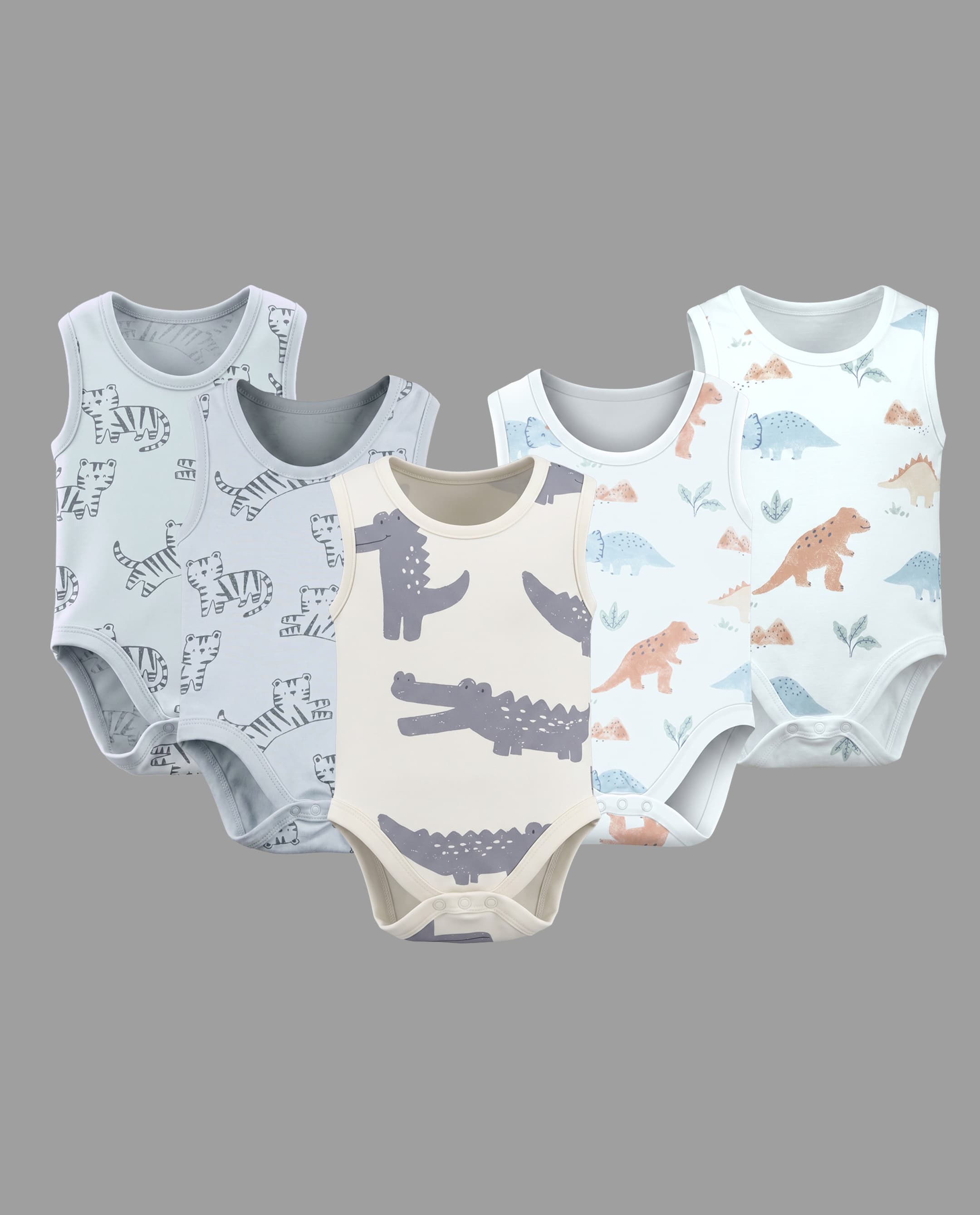 5 Pk Sleeveless Bodysuit