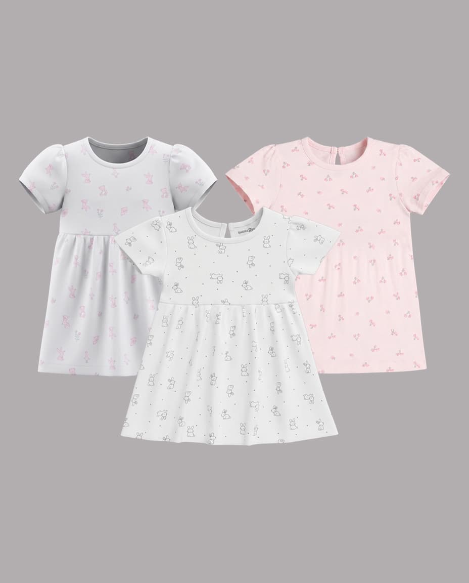 3 Pk Short Sleeves Dress