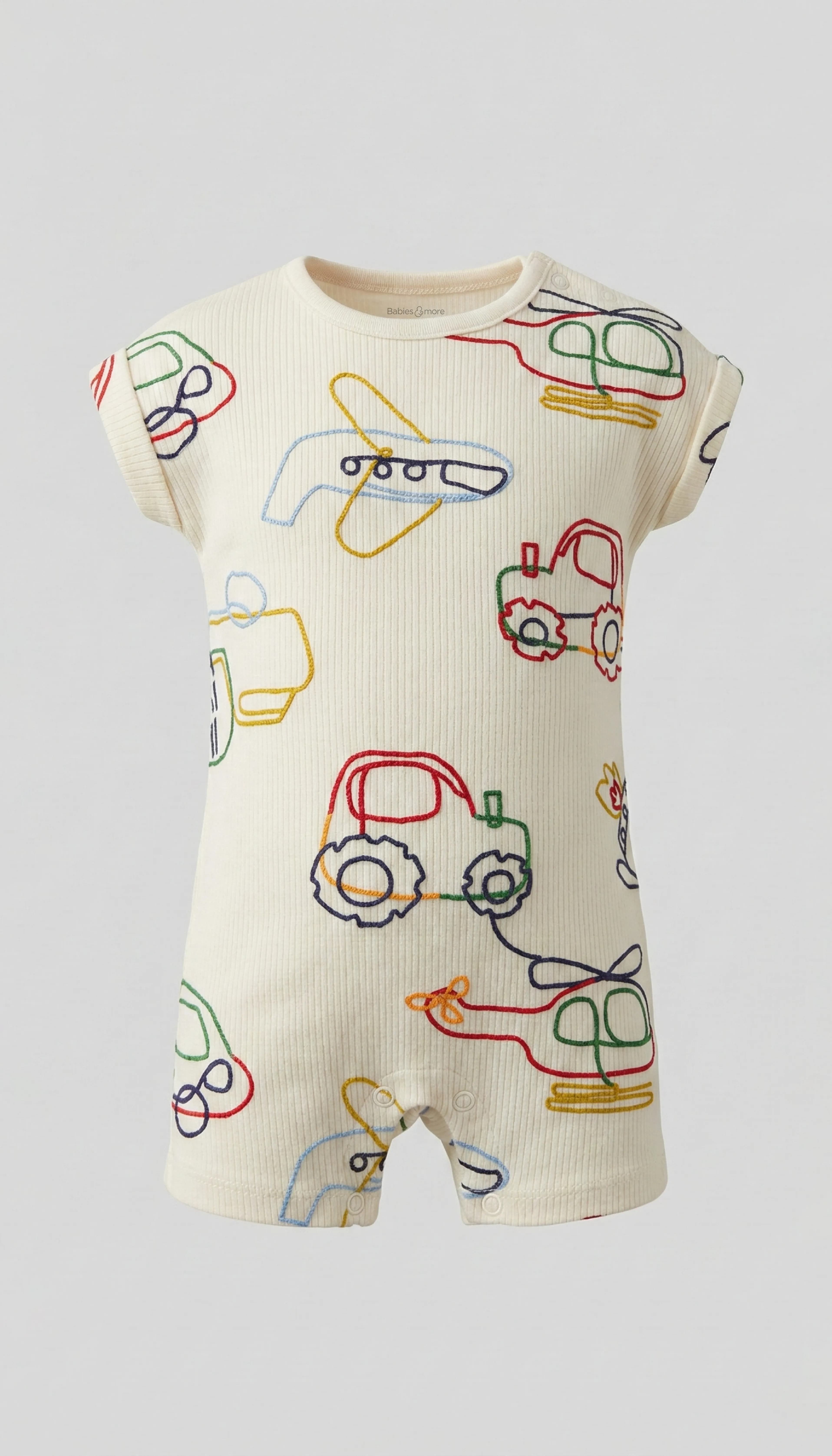 Babies and More 3-Pack Short Sleeve Rompers - Multi