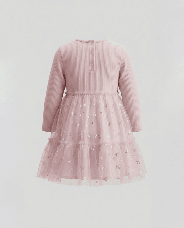 Babies and More Long Sleeves Dress Pink thumbnail 2