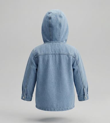 Pocket Front Hooded Denim Jacket thumbnail 2